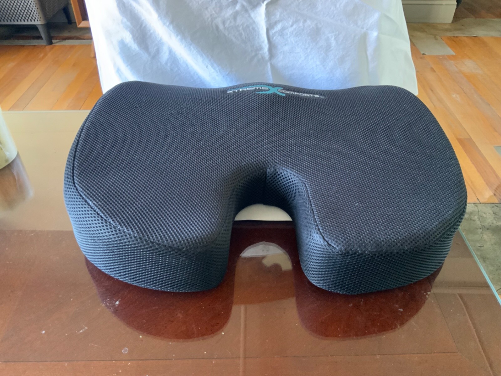 Xtreme Comforts Coccyx Orthopedic Memory Foam Seat Cushion Helps with Back Pain