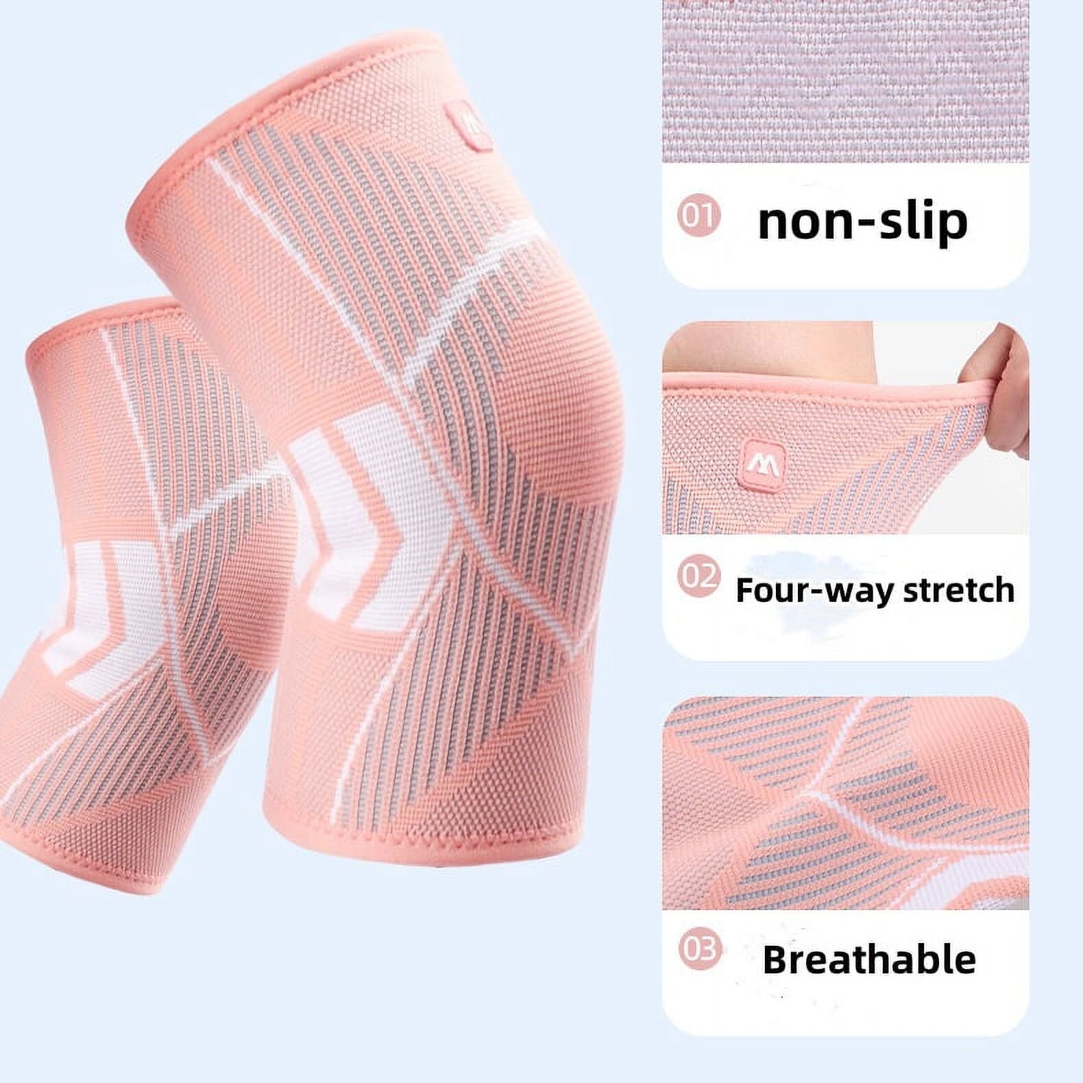 2 PCS Knee Sleeve Compression Knee Pads Breathable Nylon Knitted Kneepad XL