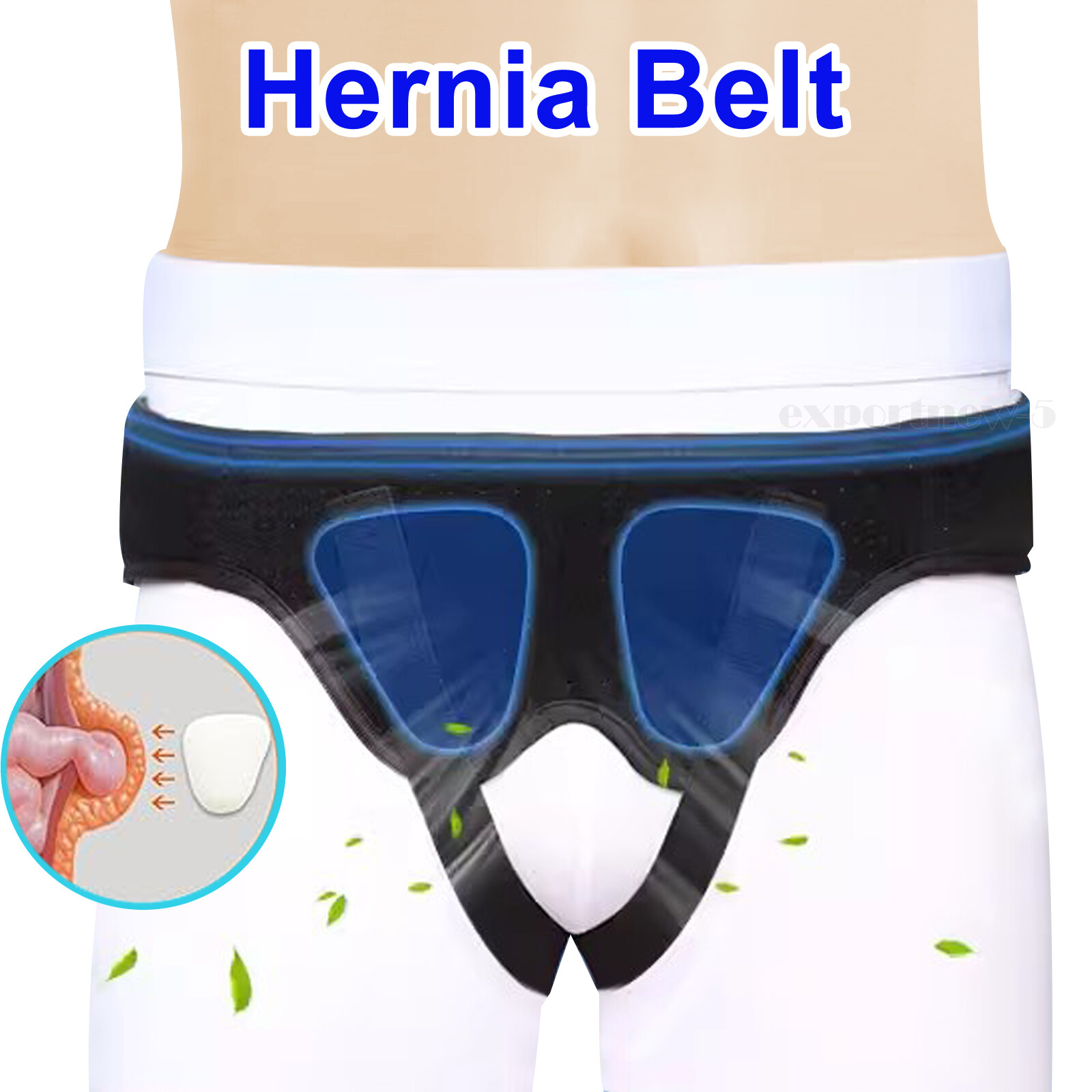 Mens Hernia Support Double Inguinal Groin Hernia Belt Pain Relief Truss Brace