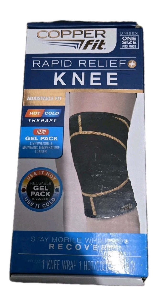 Copper Fit Rapid Relief, KNEE Wrap with Hot/Cold Gel Pack