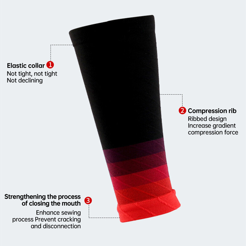 Football Calf Compression Sleeves Running Leg Sleeve Socks For Shin Splint 1Pair