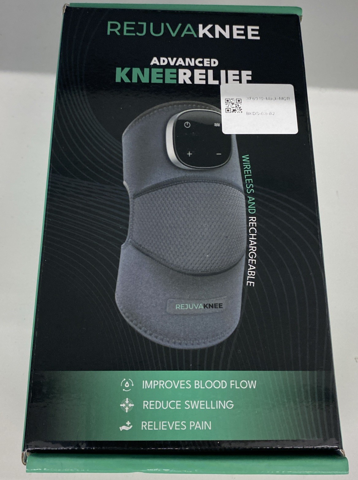 RejuvaKnee Advanced Knee Relief Brace Wireless Rechargeable Heat Therapy New