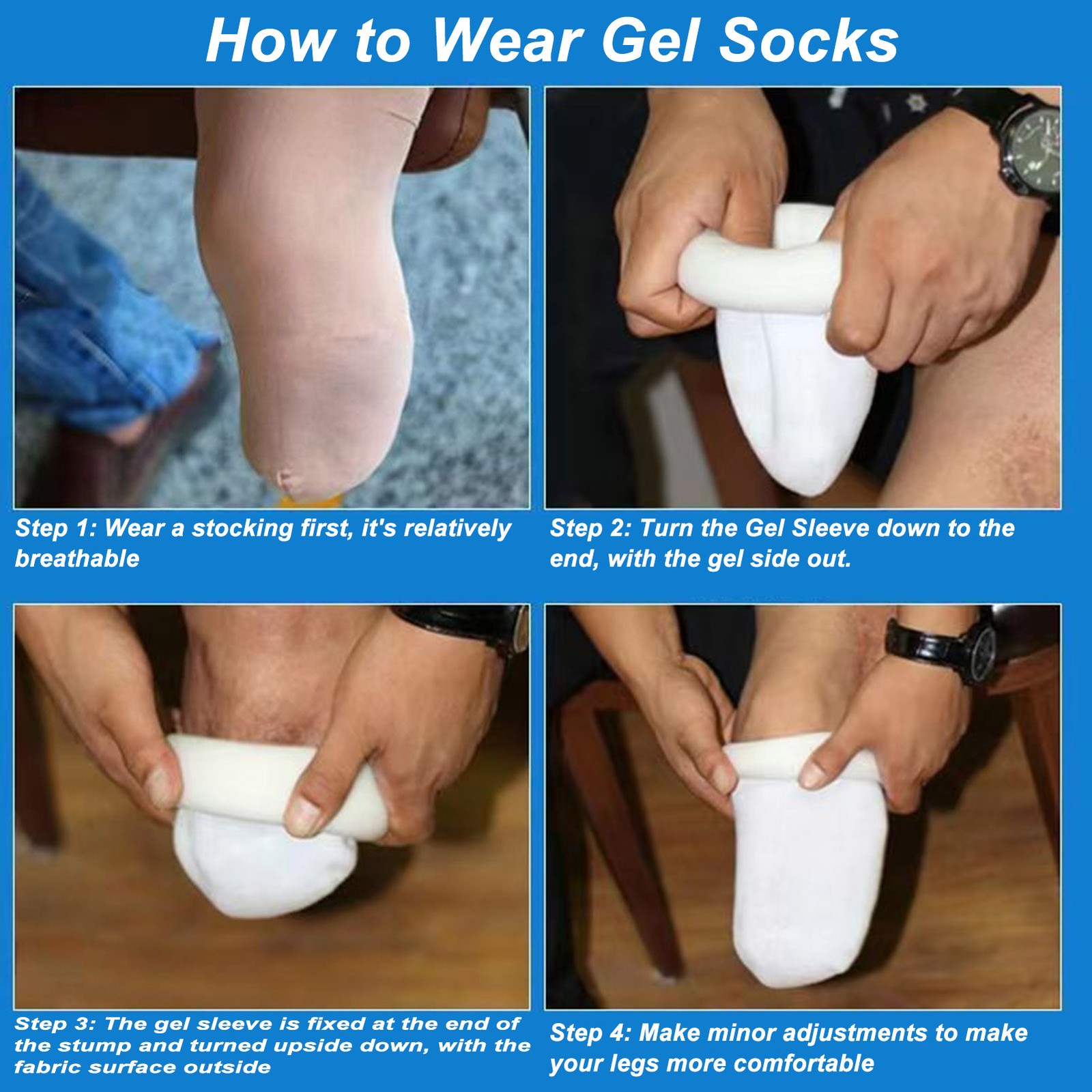 Prosthetic Calf Shrinker Protective Accessory Silicone Prosthetic Calf Compr BGA