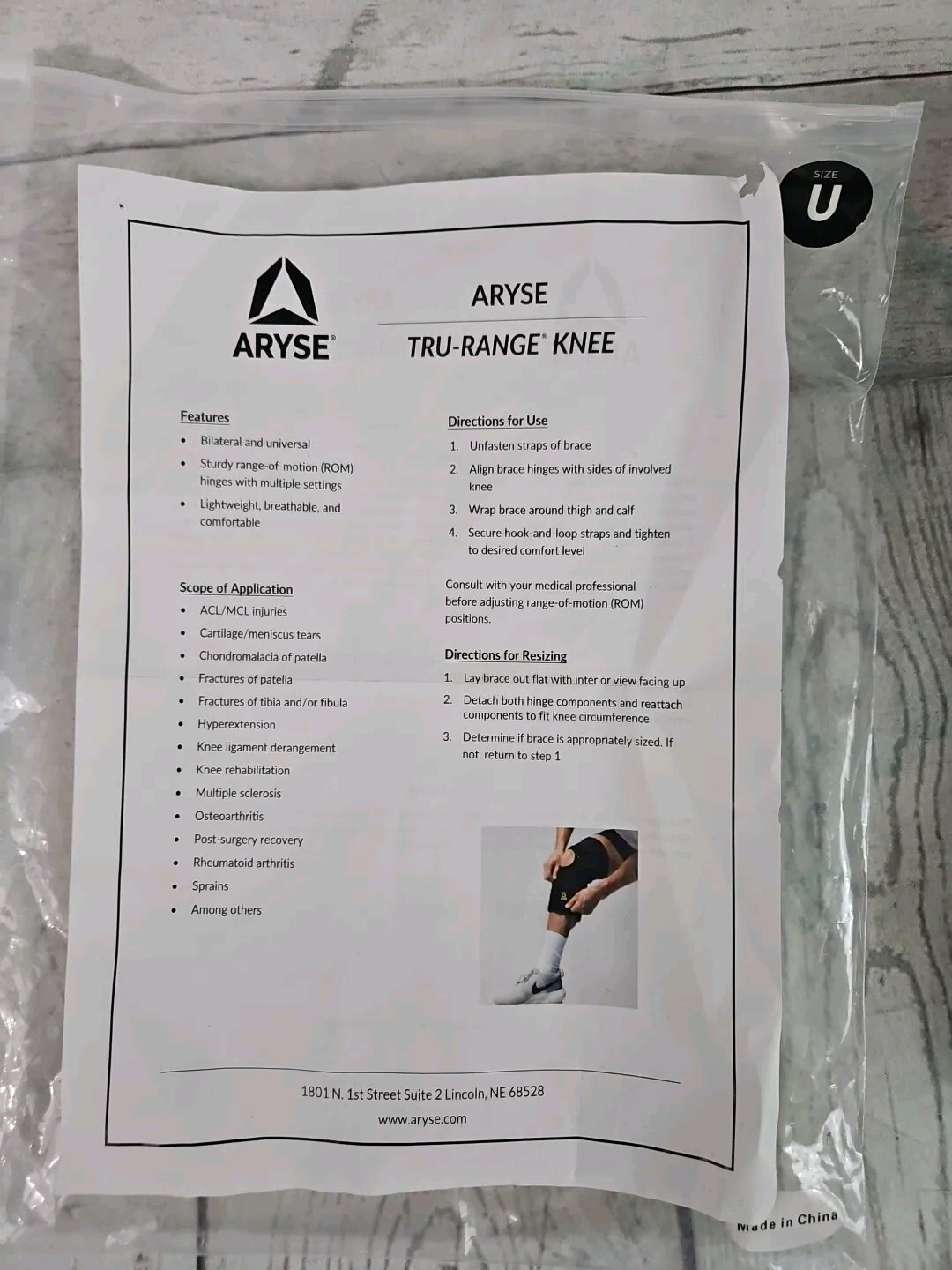 Arise Tru Range Knee Brace Multiple Setting Unisex Knee Rehab
