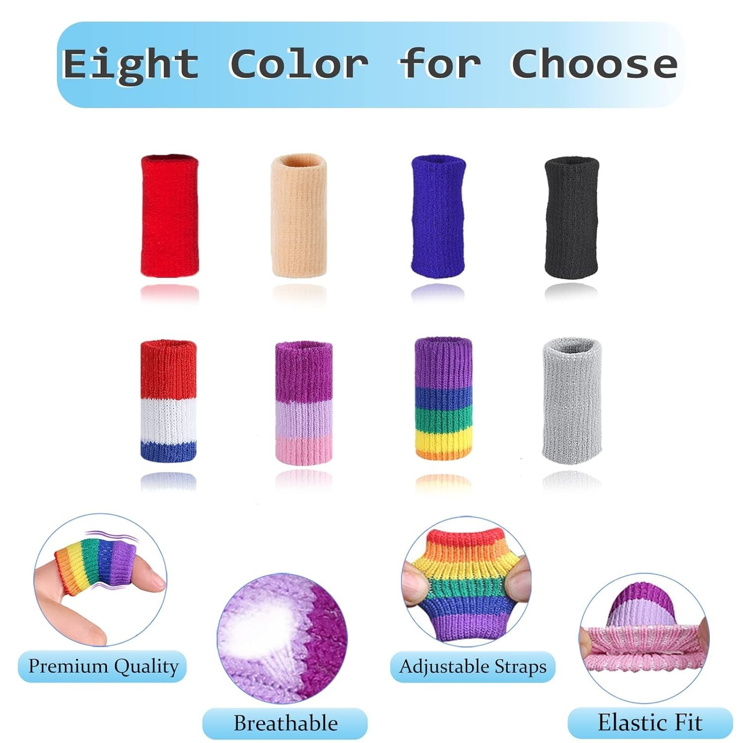 Breathable Finger Compression Sleeves for Arthritis Relief – 10 Pack in Beige