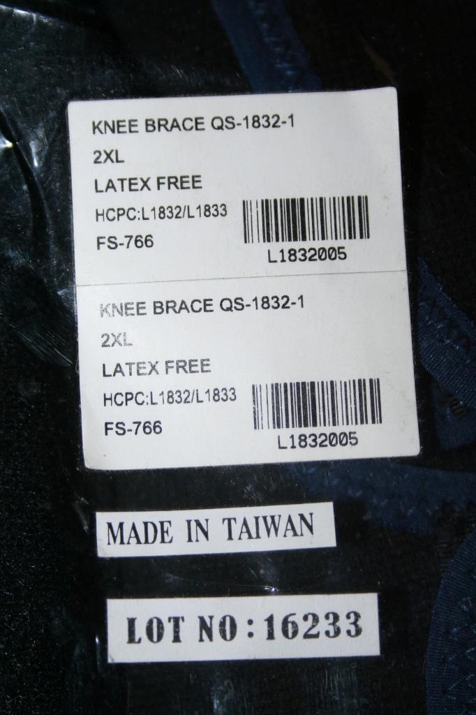 Quicksilver QS-1832-1 Knee Brace XL supportive orthopedic device New & Sealed