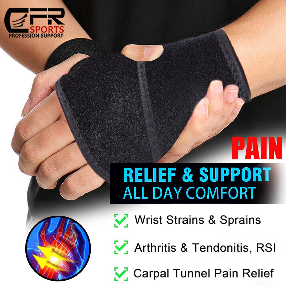 Copper Wrist Brace Compression Gloves Carpal Tunnel Support Hand Arthritis Strap