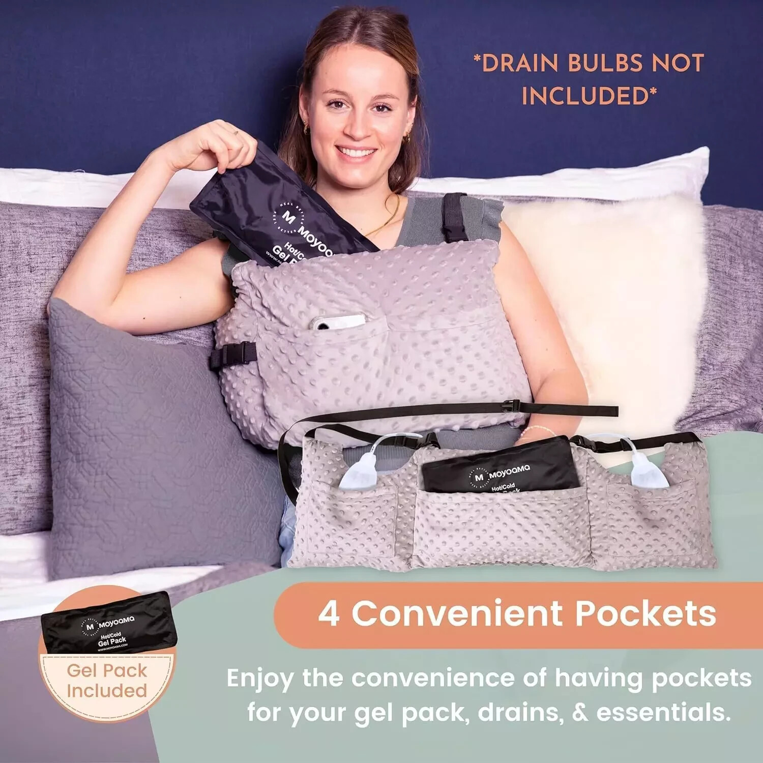 Post Mastectomy Pillow – Post Surgery Pillow for Car, Breast Reduction & Augment