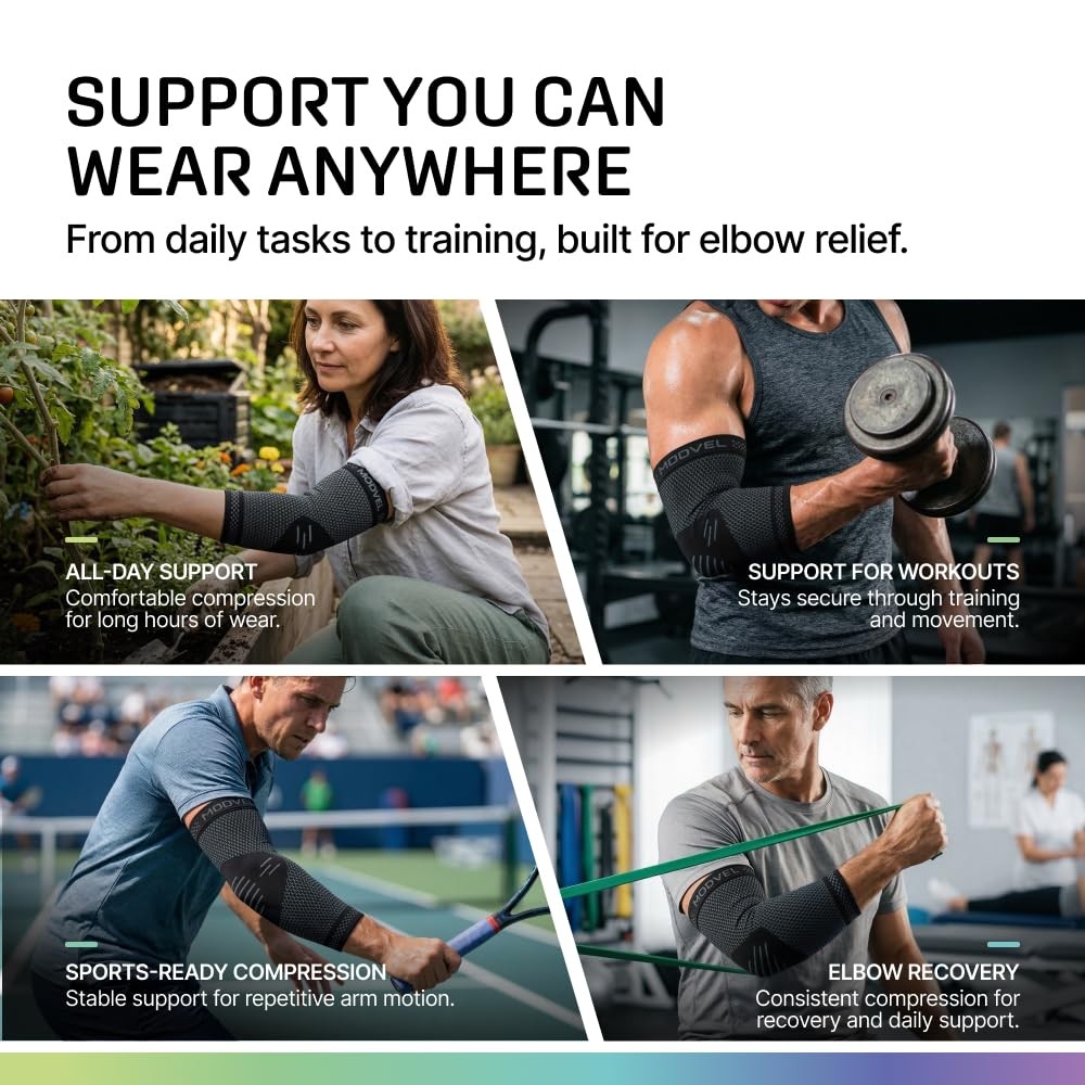 Modvel 2 Pack Elbow Brace For Tendonitis And Tennis Elbow Brace For Women And