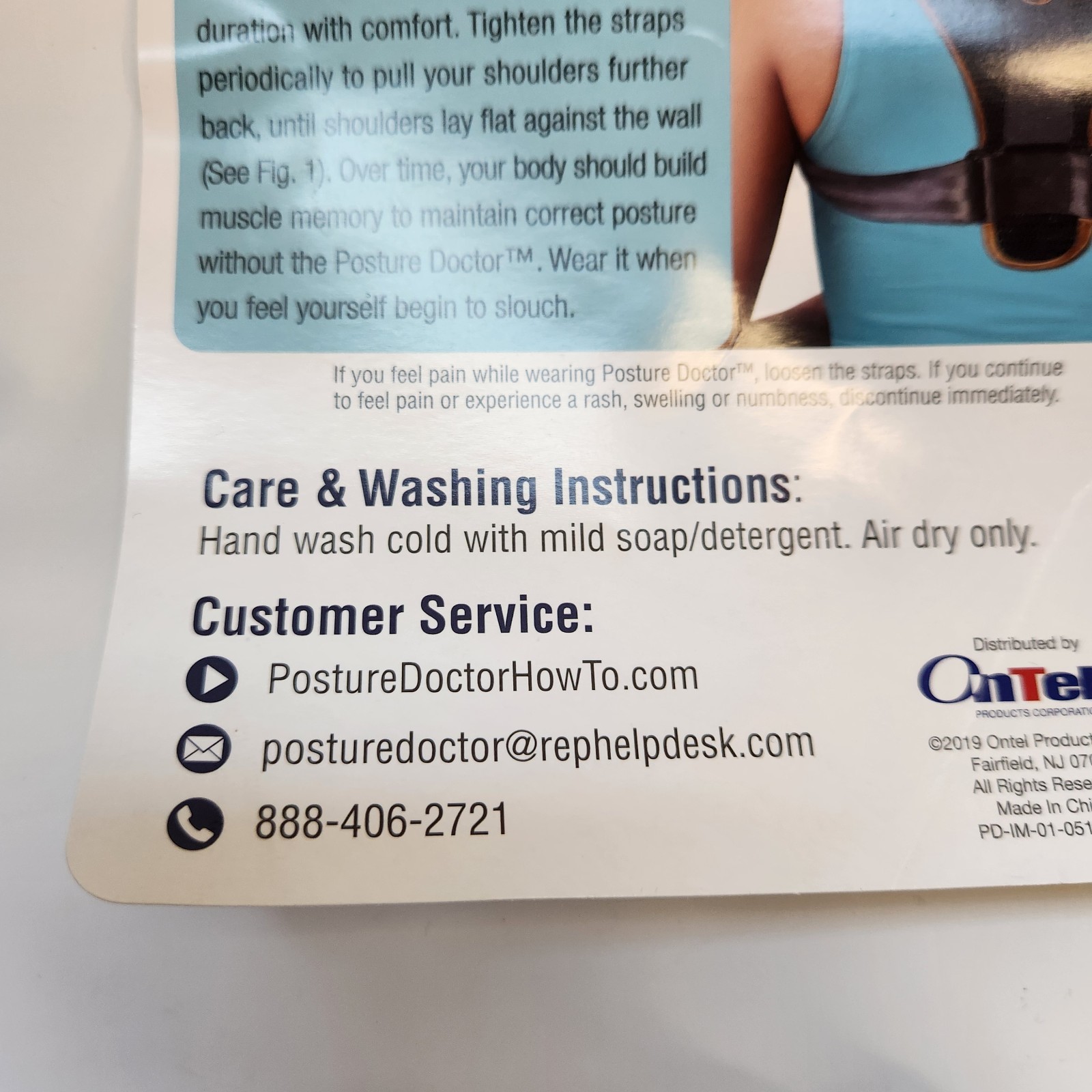 Ontel Posture Doctor Quick & Easy Posture Corrector – Black