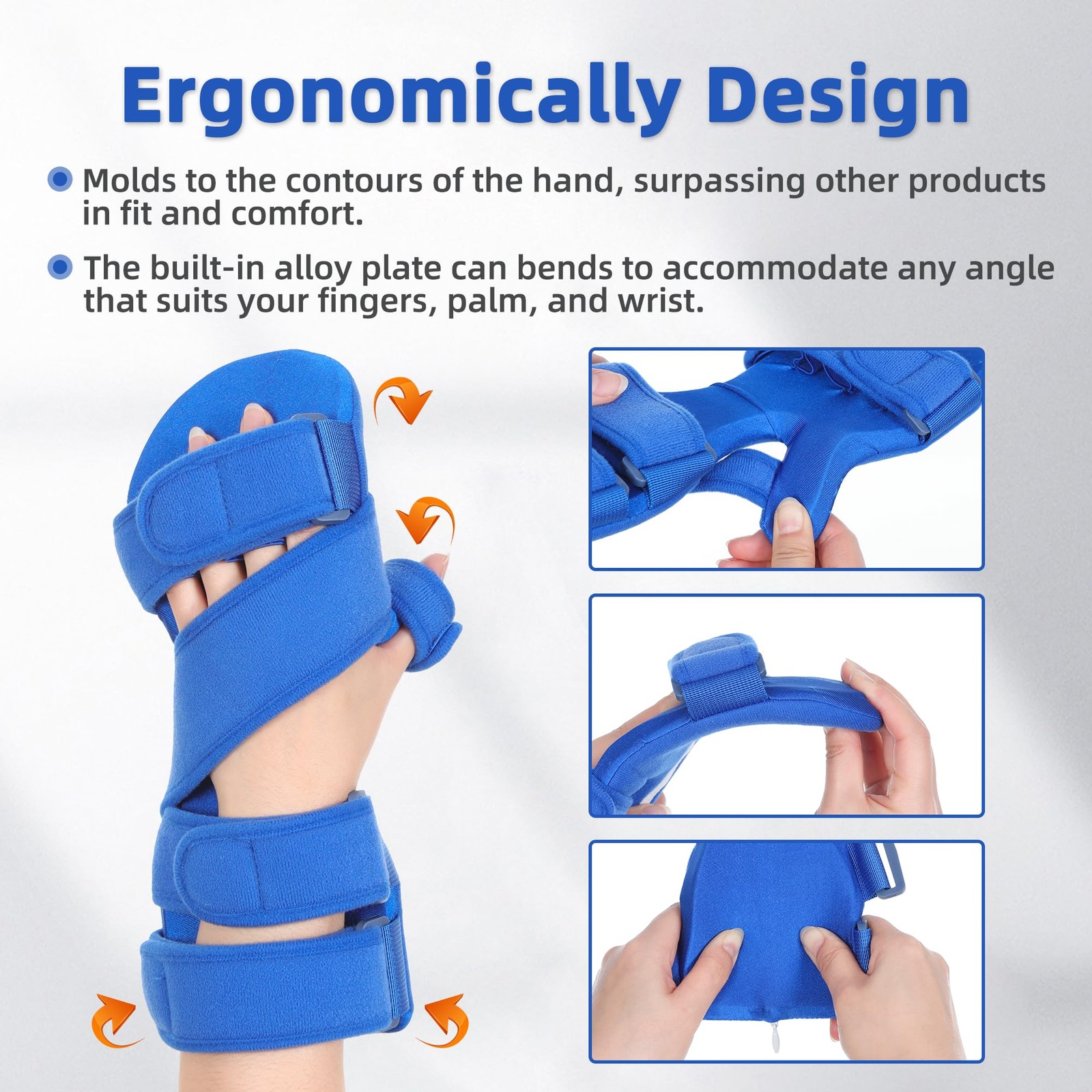 Resting Hand Splint, Stroke Hand Therapy Equipment, Hand Brace with Finger Su…