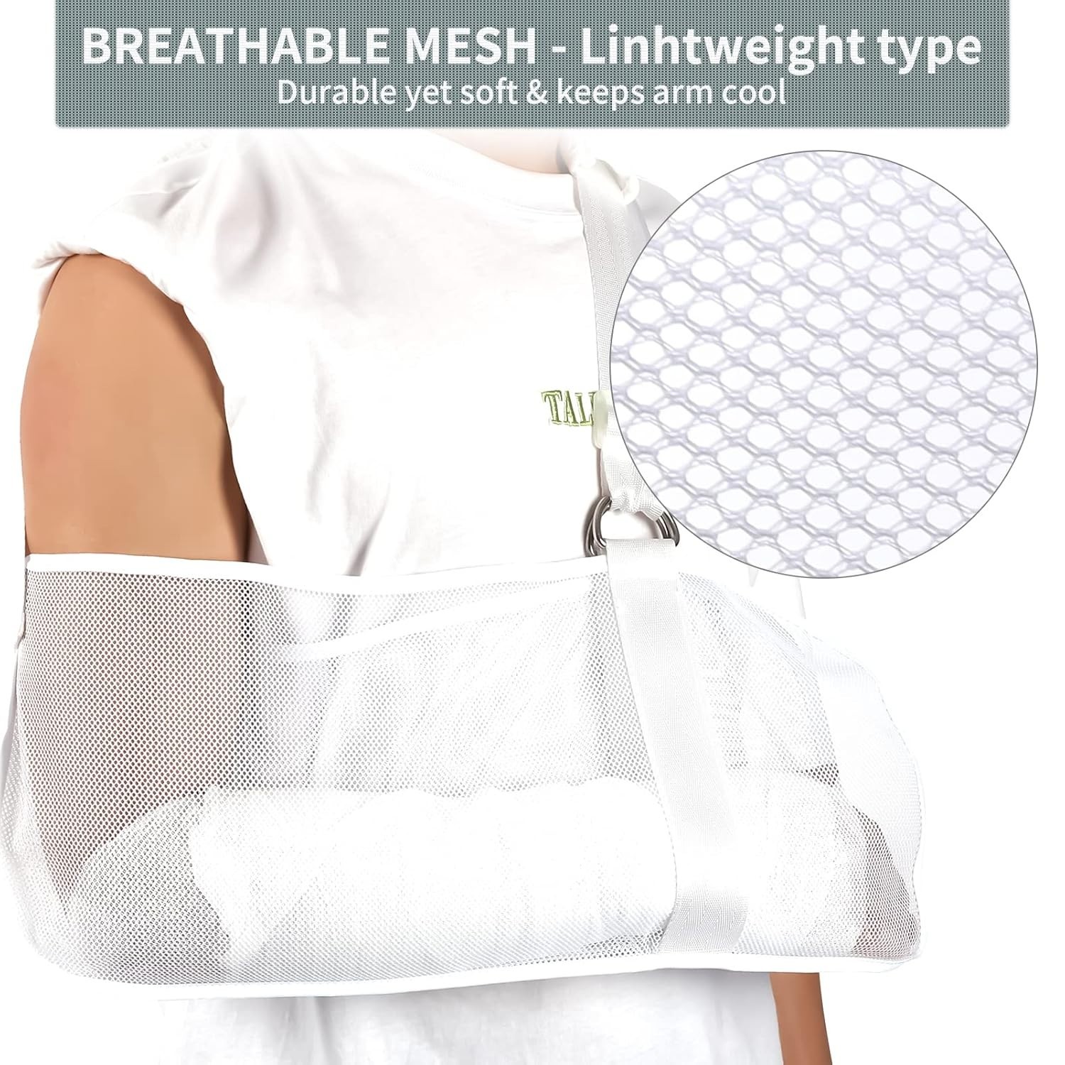 Lightweight Breathable Shower Sling – Adjustable Arm Support for Injury Recovery
