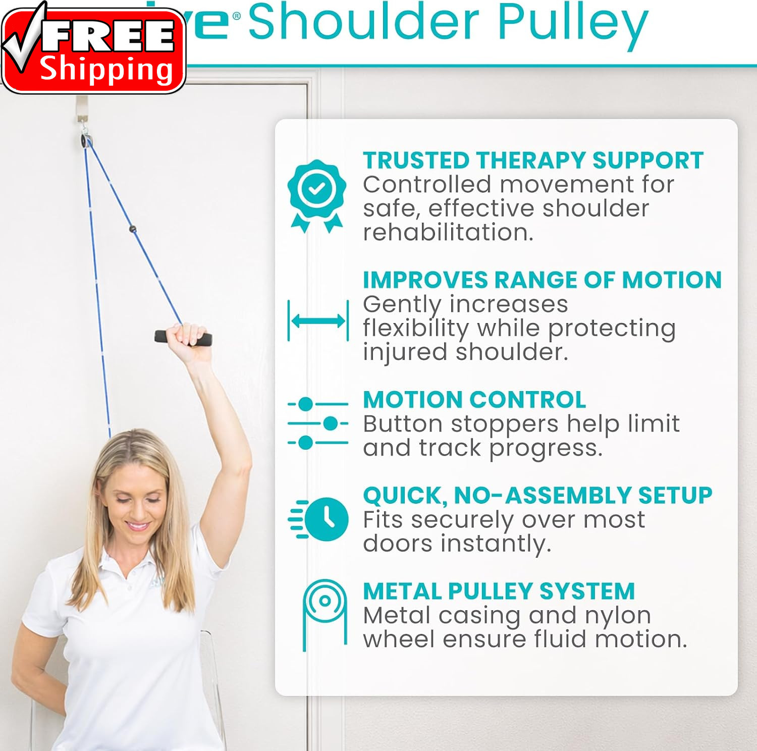 Shoulder Pulley for Physical Therapy – Rotator Cuff Pain Pulley System | over Do