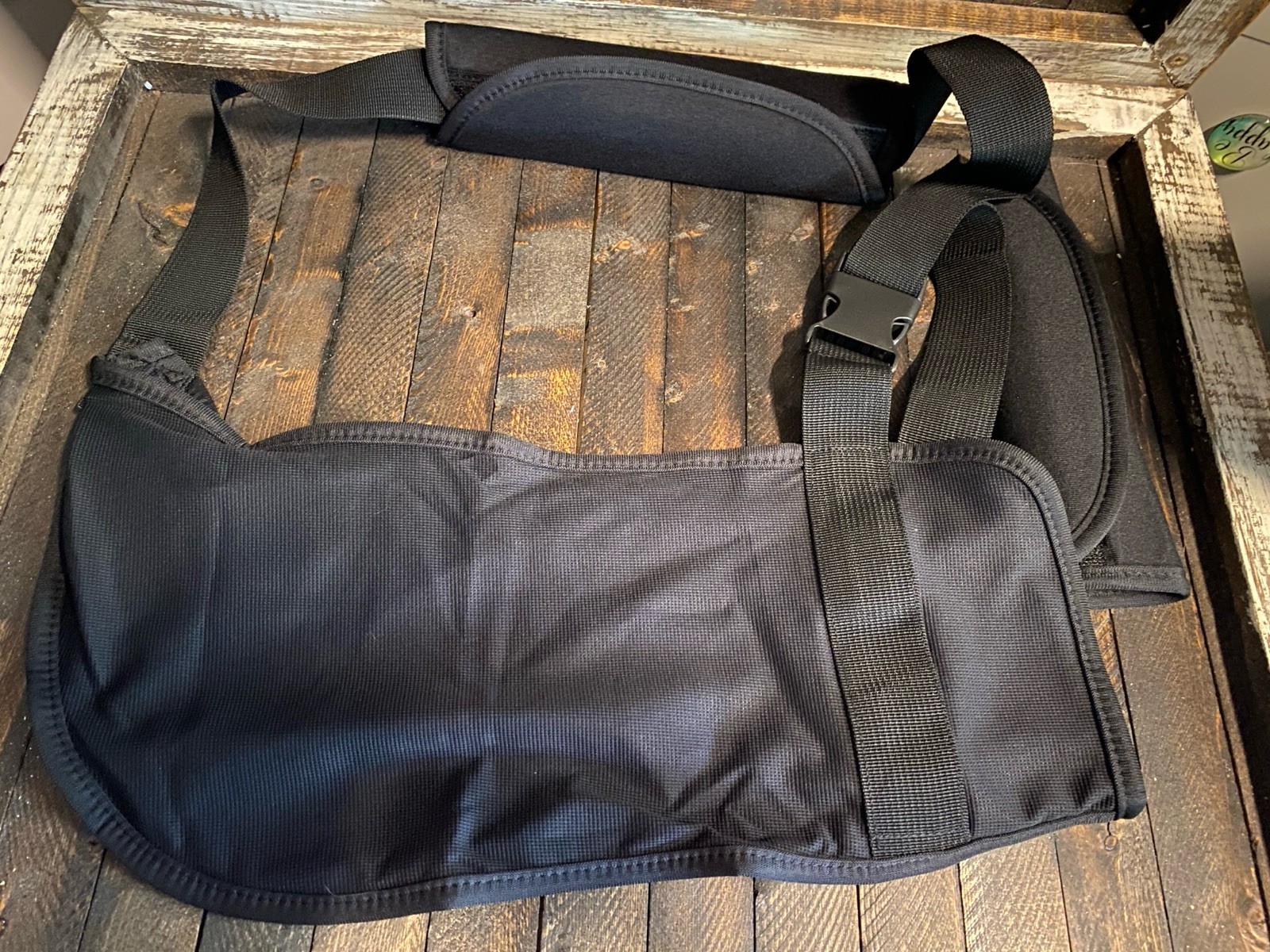 Adult Arm Sling Sz OS Black Breathable Fabric Shoulder Immobilizer