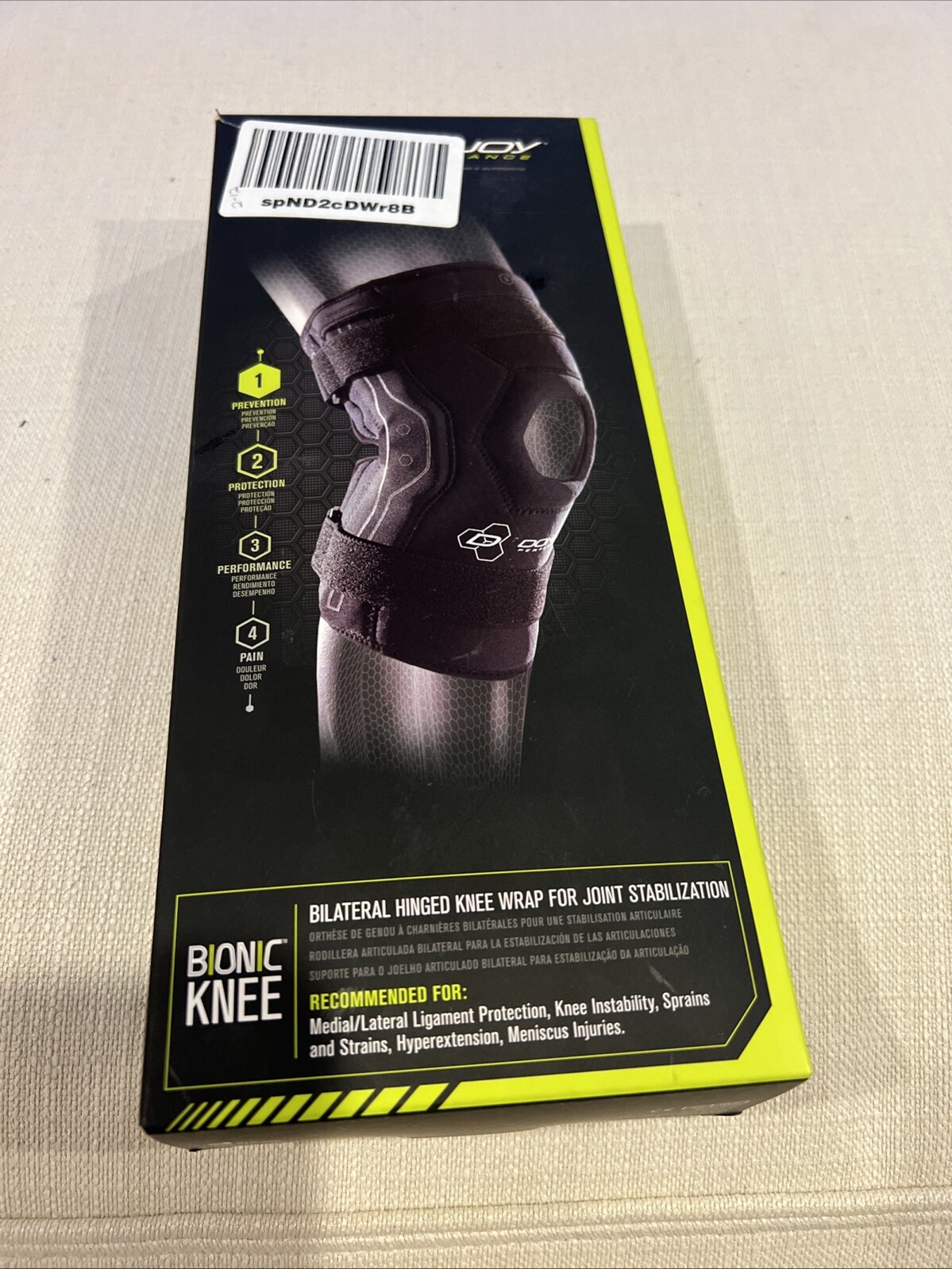 DONJOY BIONIC KNEE BRACE SMALL, BLACK *DISTRESSED PKG