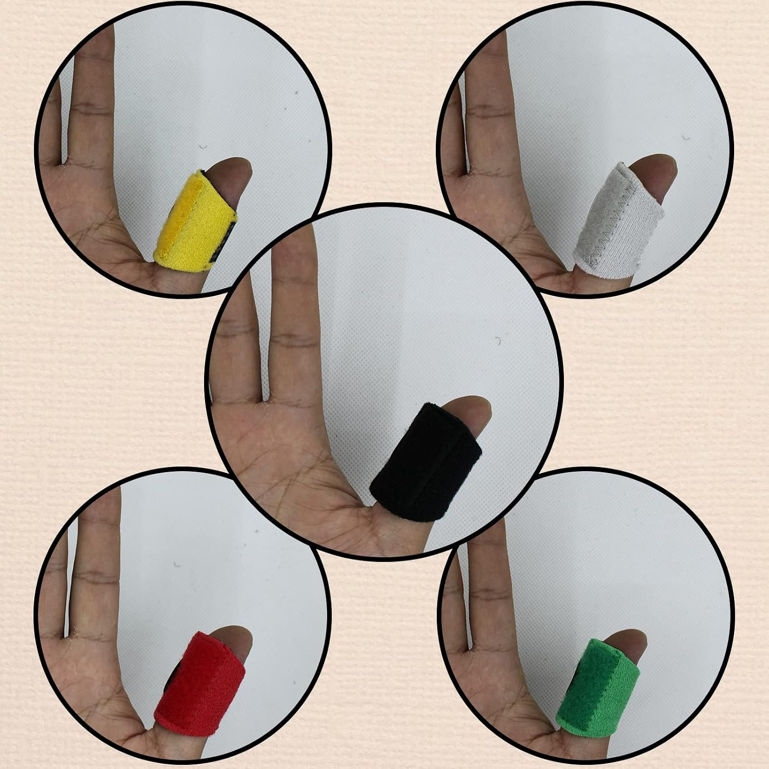 5 Pcs Trigger Finger Splints: 5 Single Straps Finger Splint Support Brace Kit, F