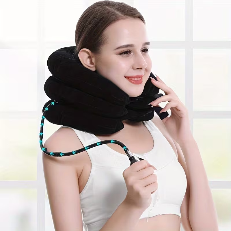 Cervical Neck Traction Device Inflatable Neck Stretcher, Easy to Use. New.