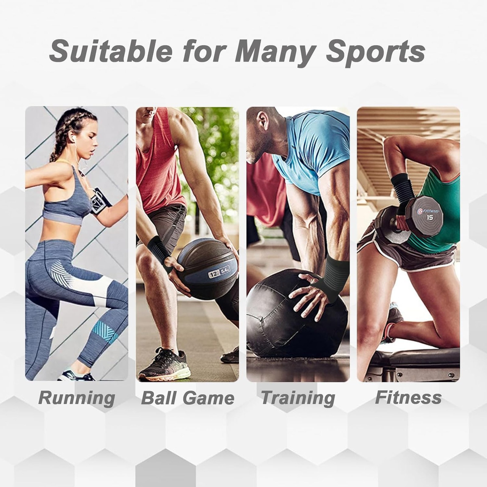 Wrist Brace Compression Support Splint for Men Women, Adjustable, Pain Relief