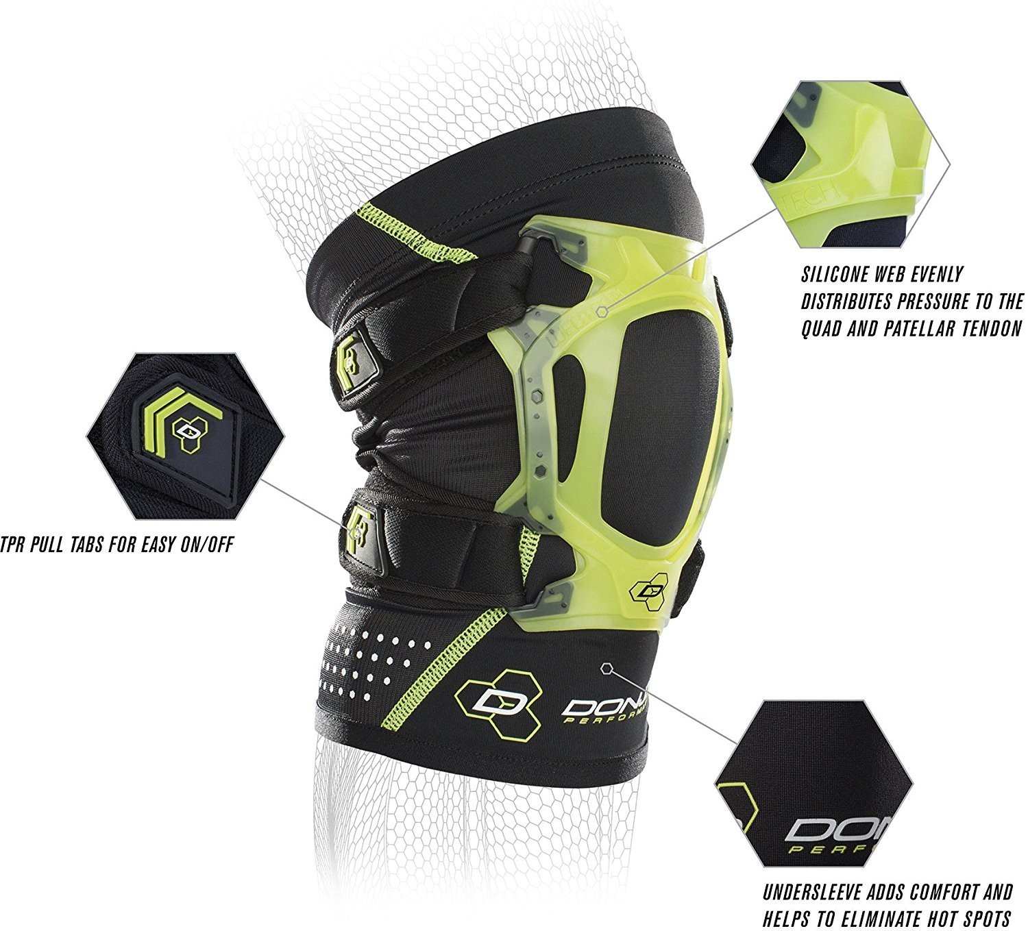 DonJoy Performance Webtech Short Knee Brace Black Large