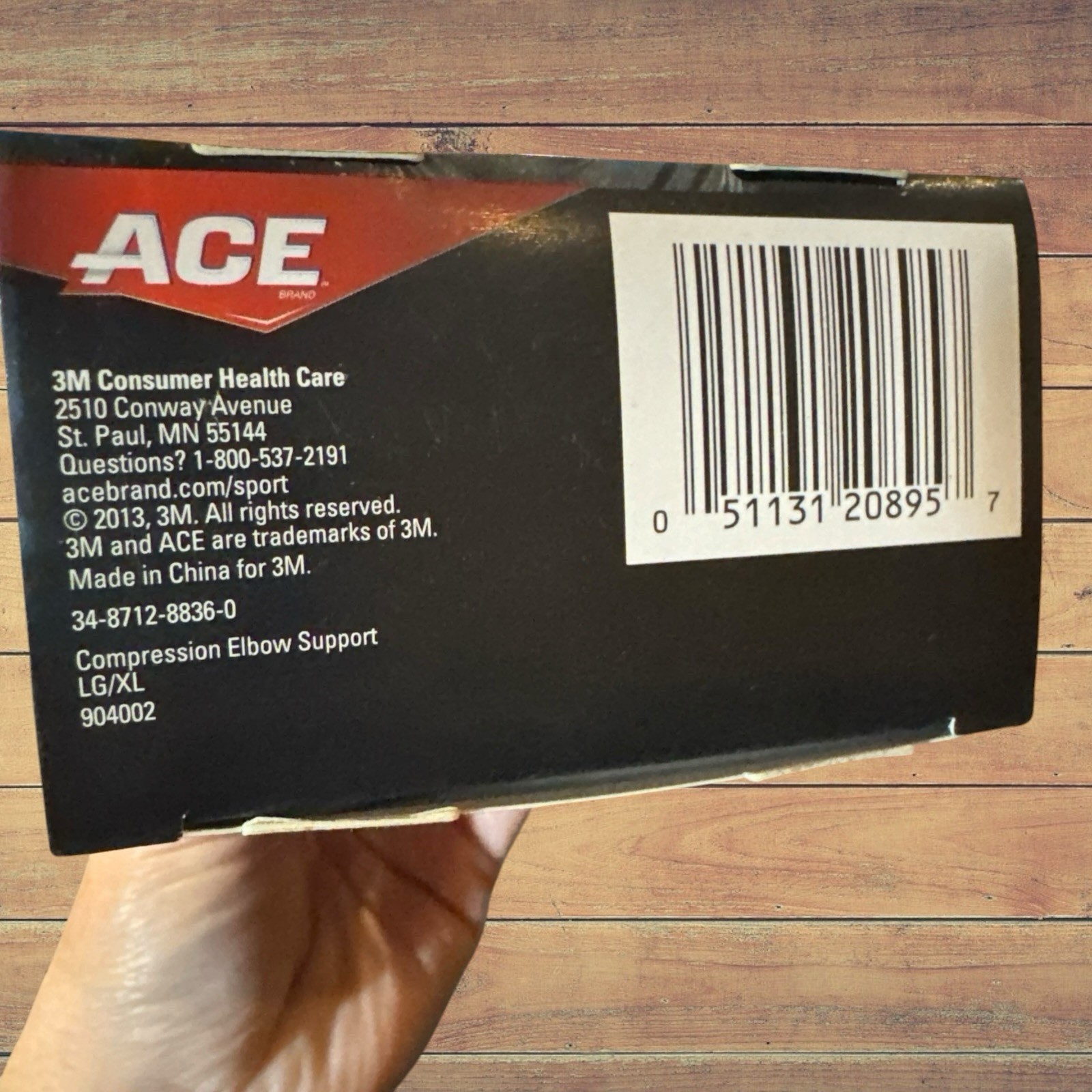 Ace Elbow Support Uniform Compression L/XL 3M #904002
