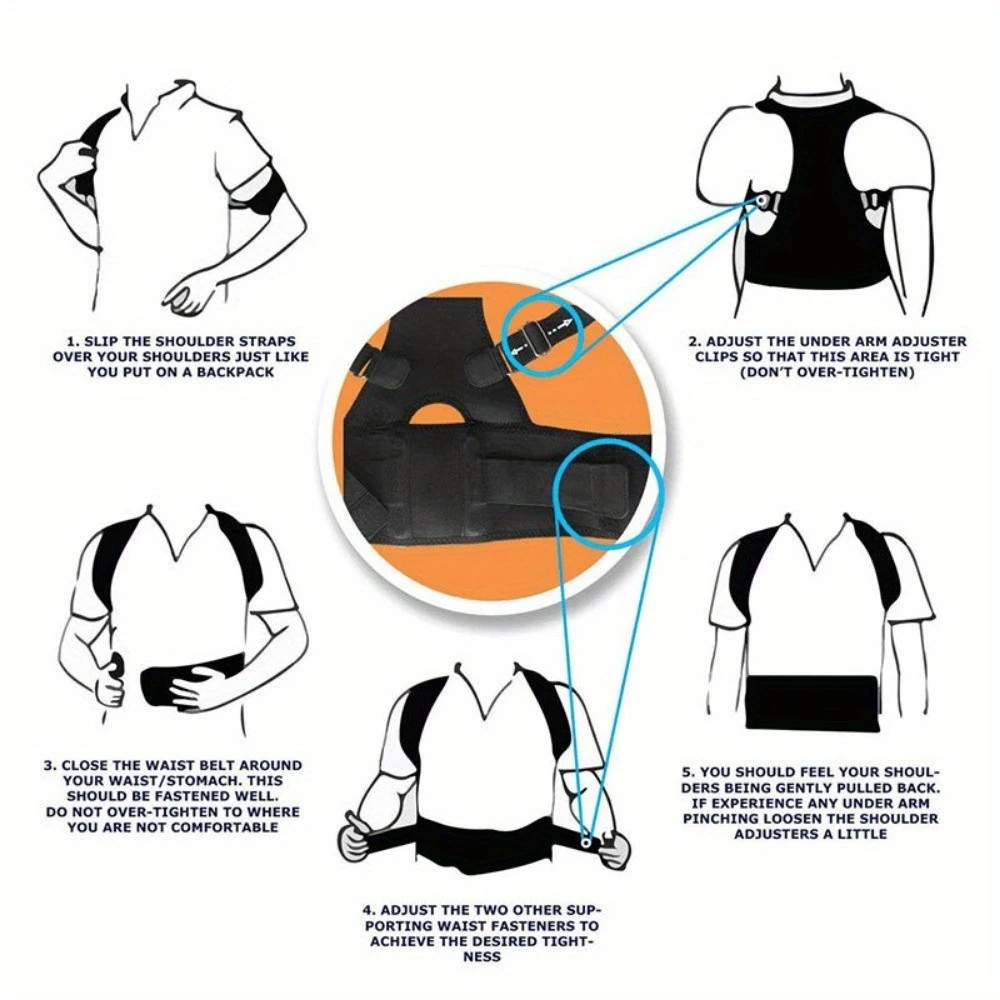 Adjustable Magnetic Posture Corrector for Men & Women