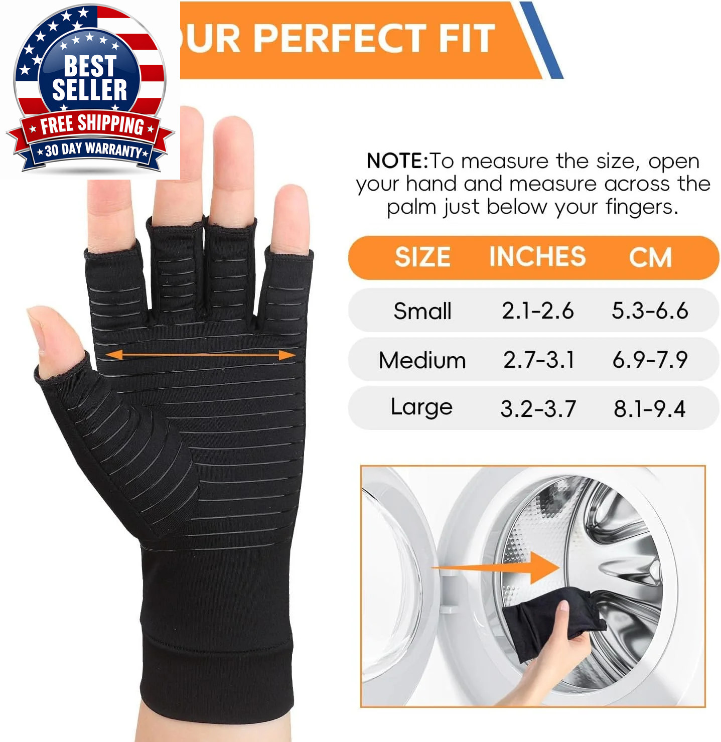 Copper Arthritis Gloves for Hand Pain Relief, Rheumatoid Osteoarthritis, Swellin
