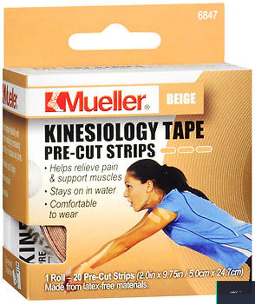 Kinesiology Tape I-Strips, Beige, 2 Inch, 20 Strips, Cotton Elastic