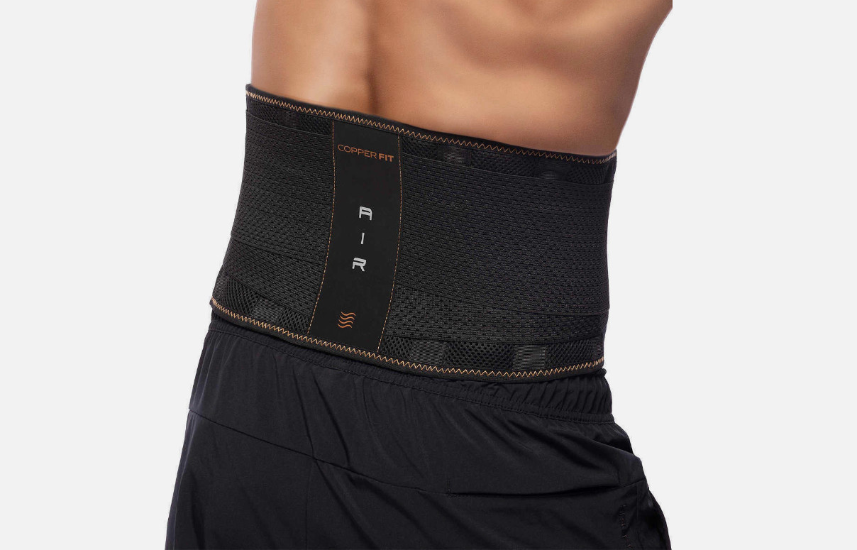 Copper Fit Elite Air Back Brace. Black. One Size Fits Most.