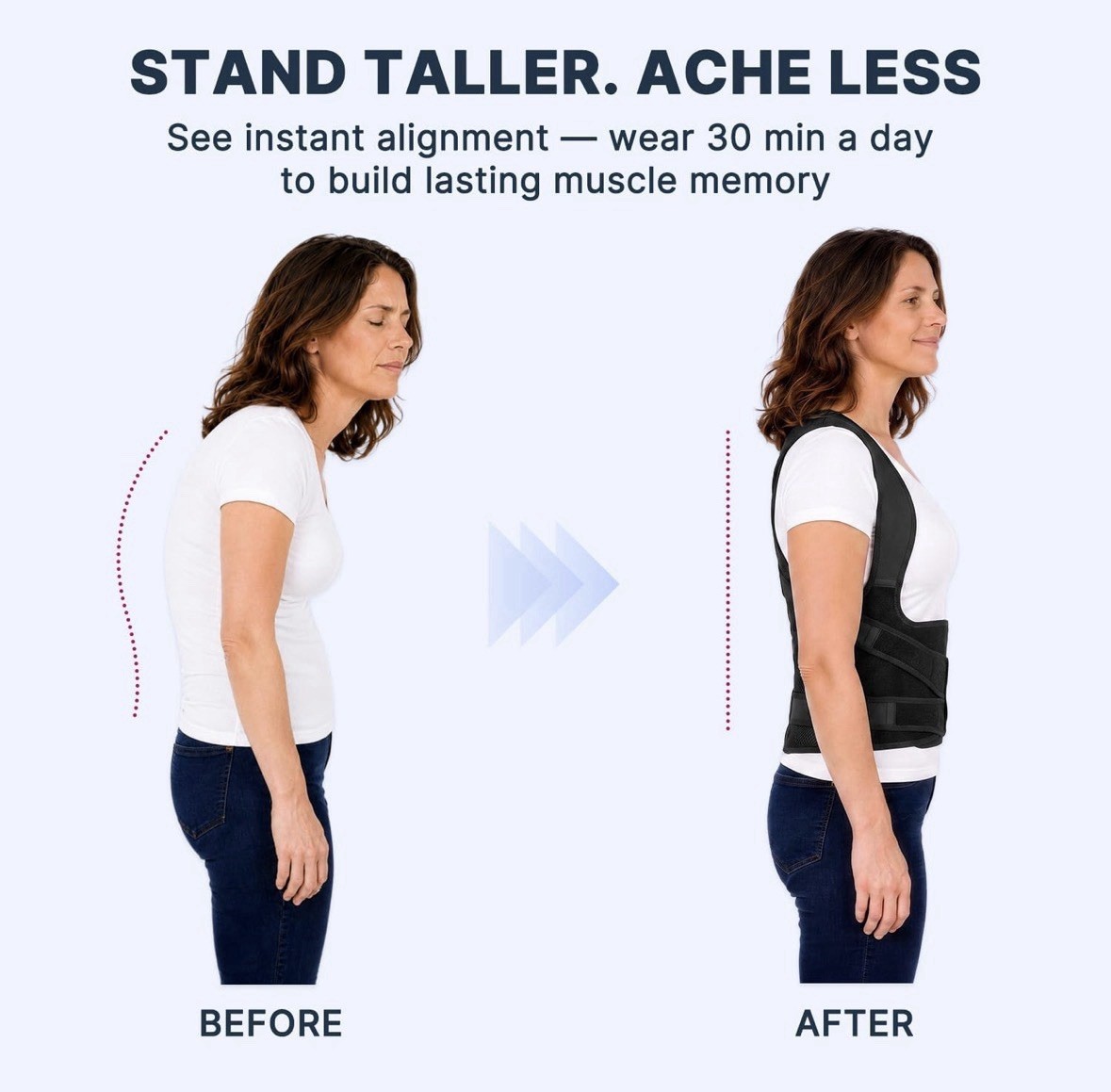NEW – FIT GENO Adjustable Posture Corrector Brace Back – Medium