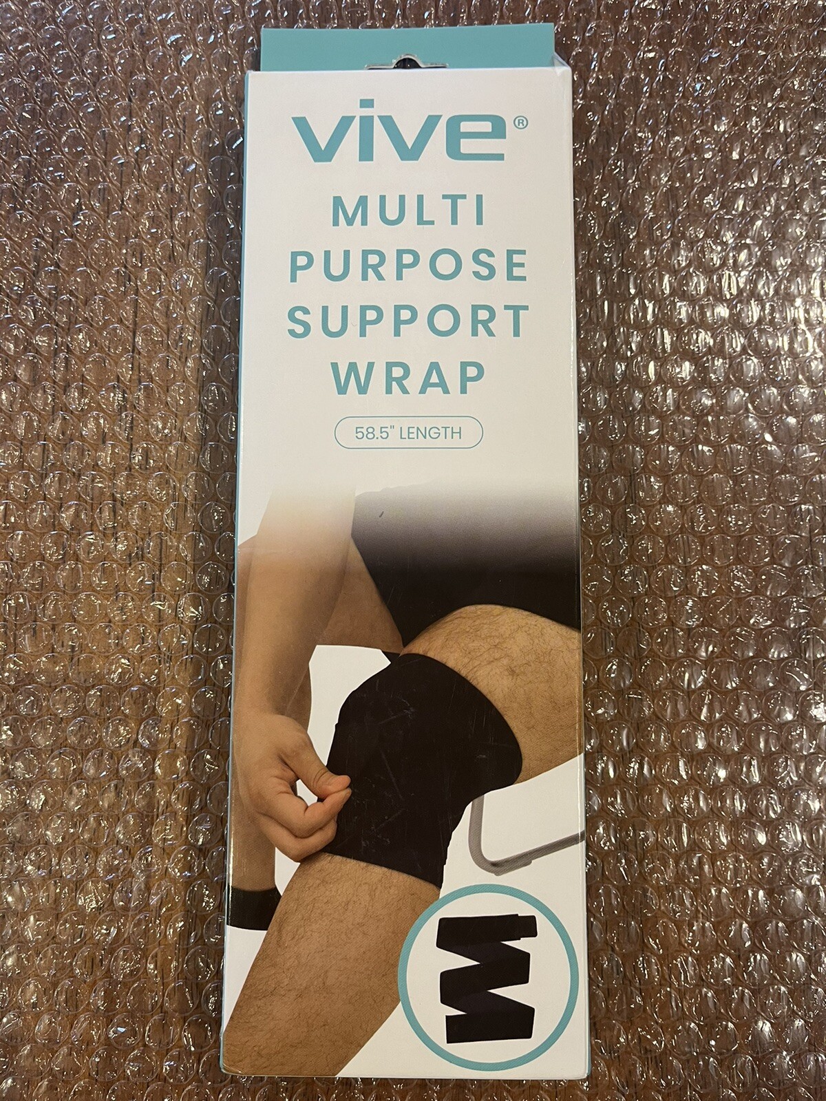 Vive Elastic Knee Wrap Ankle, Foot, Calf, Wrist Support Wraps Pain Relief NIB