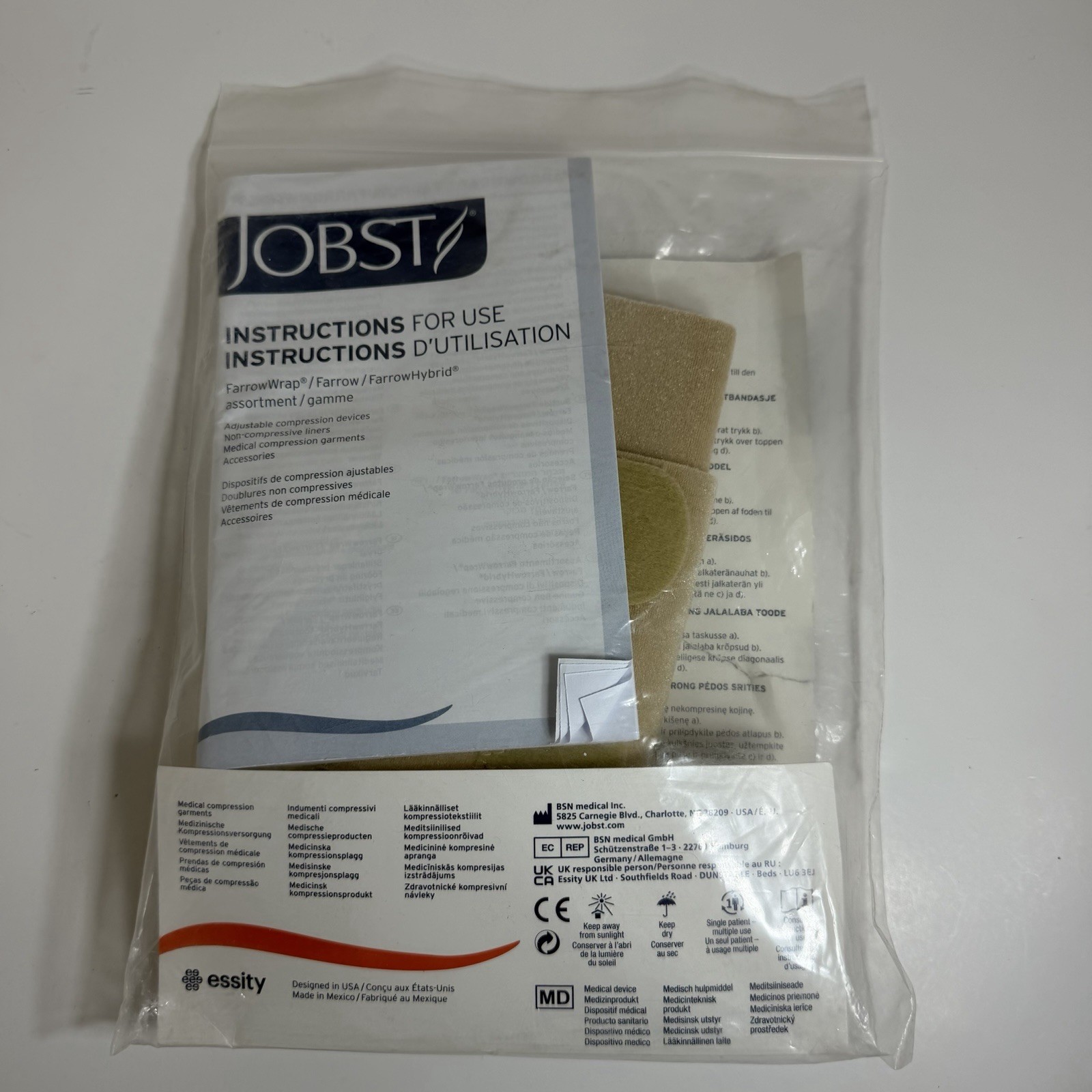 Jobst FarrowWrap Strong Footpiece Long X-Small Tan New 76646-04