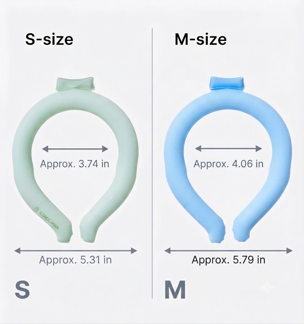 Wearable Neck Cooler Ring, Reusable PCM Cooling Neck Band for Summer Heat Relief