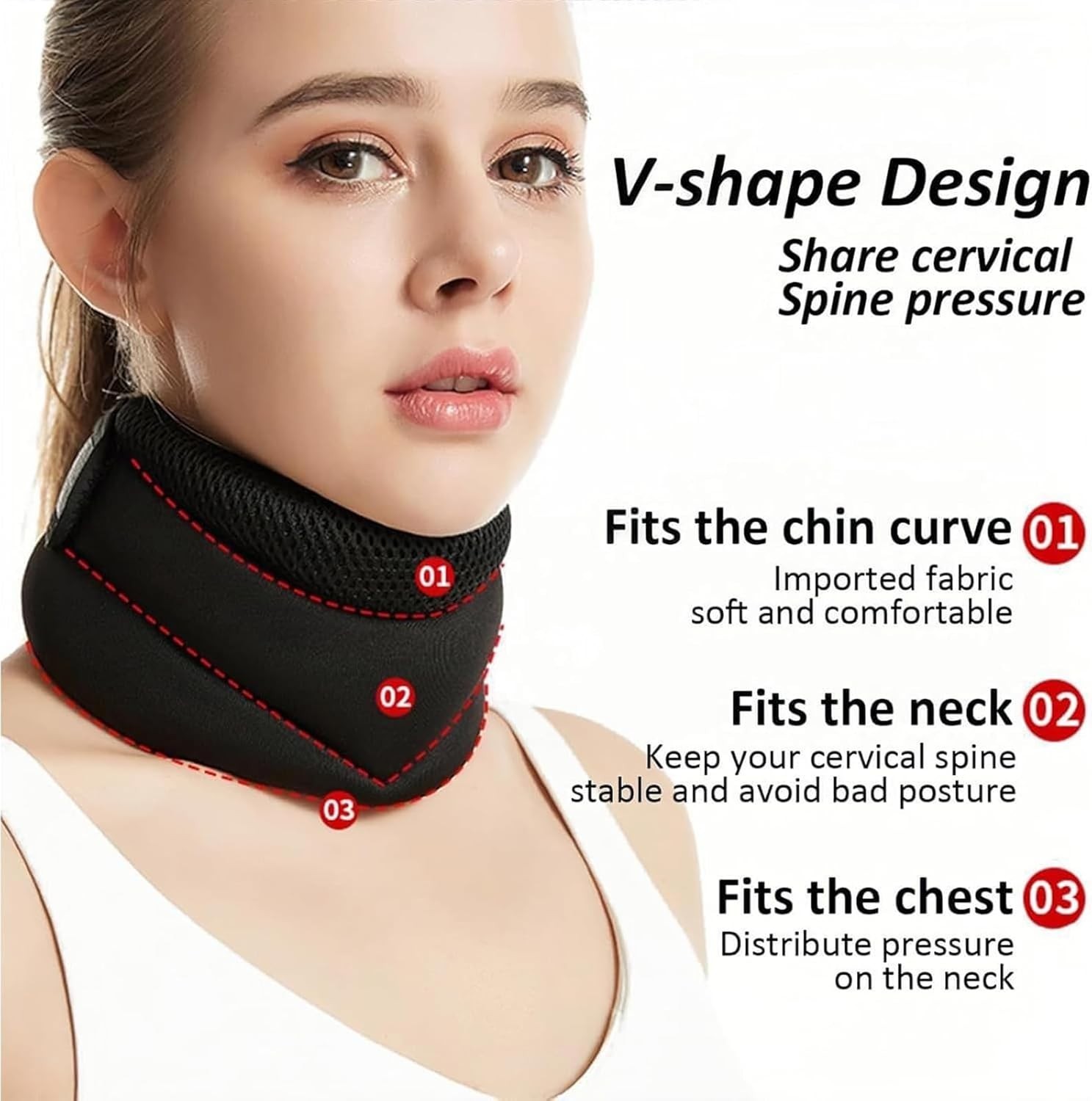 Vitavix Neck Support Pillow for Ergonomic Snoring Relief, Adjustable Cervical Al