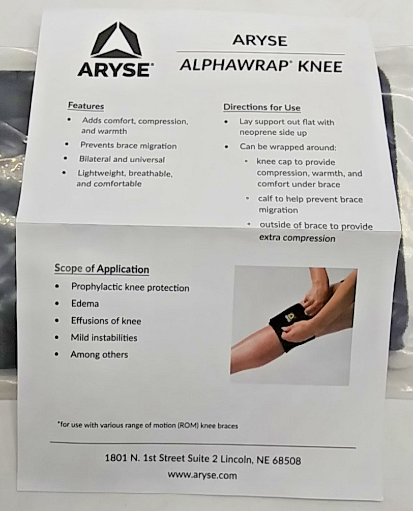 ISO Preferred KOA Hinged Knee Brace KN207SL Size UNI/Left w/Sleeve New Universal