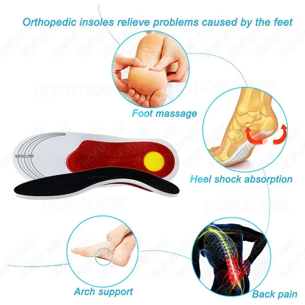 Orthotic Insole Men High Arch Support Flatfoot Orthopedic Insoles For Feet Ease