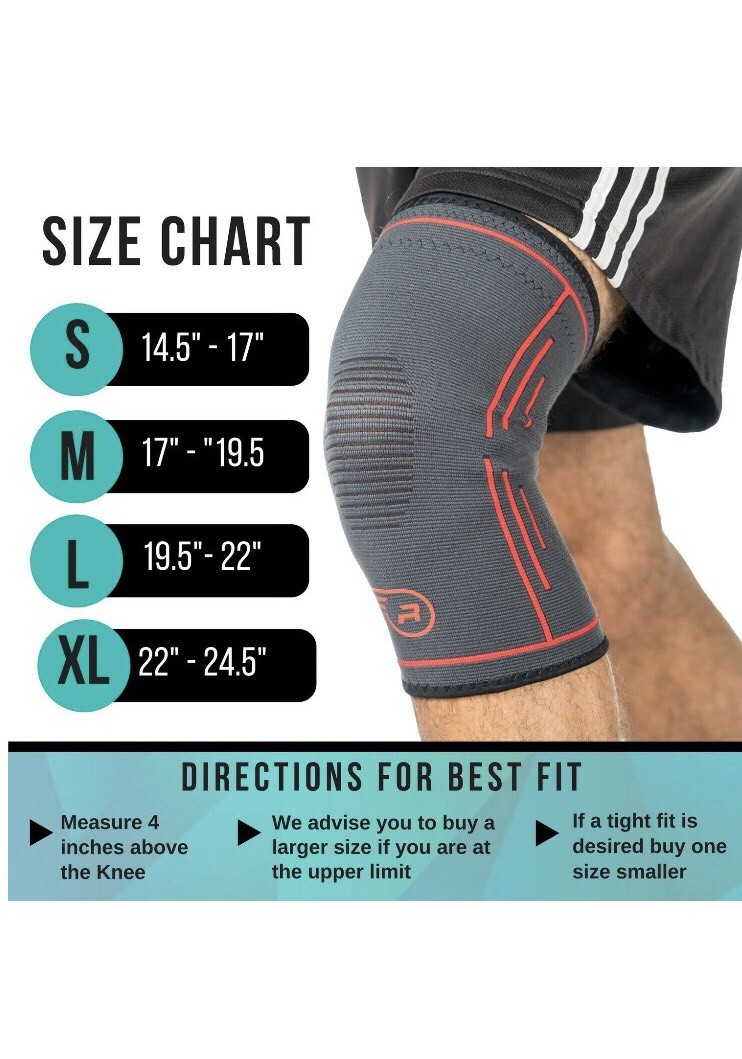 L Knee Compression Sleeve-Single Wrap Stabilizer Brace for Running,Weightlifting