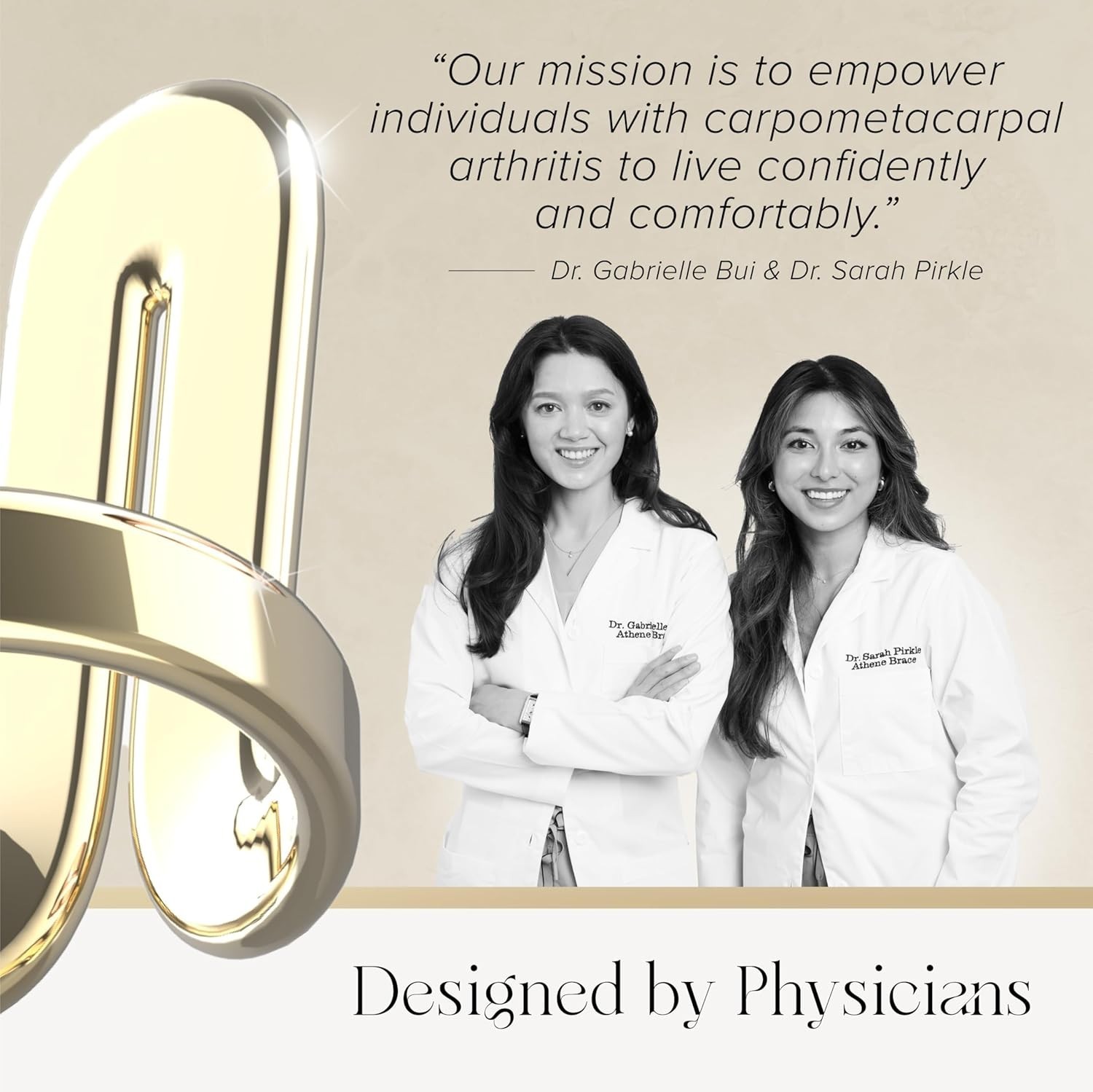 Athene Thumb Brace for Joint Discomfort – An Elegant, Comfortable Thumb Splint L