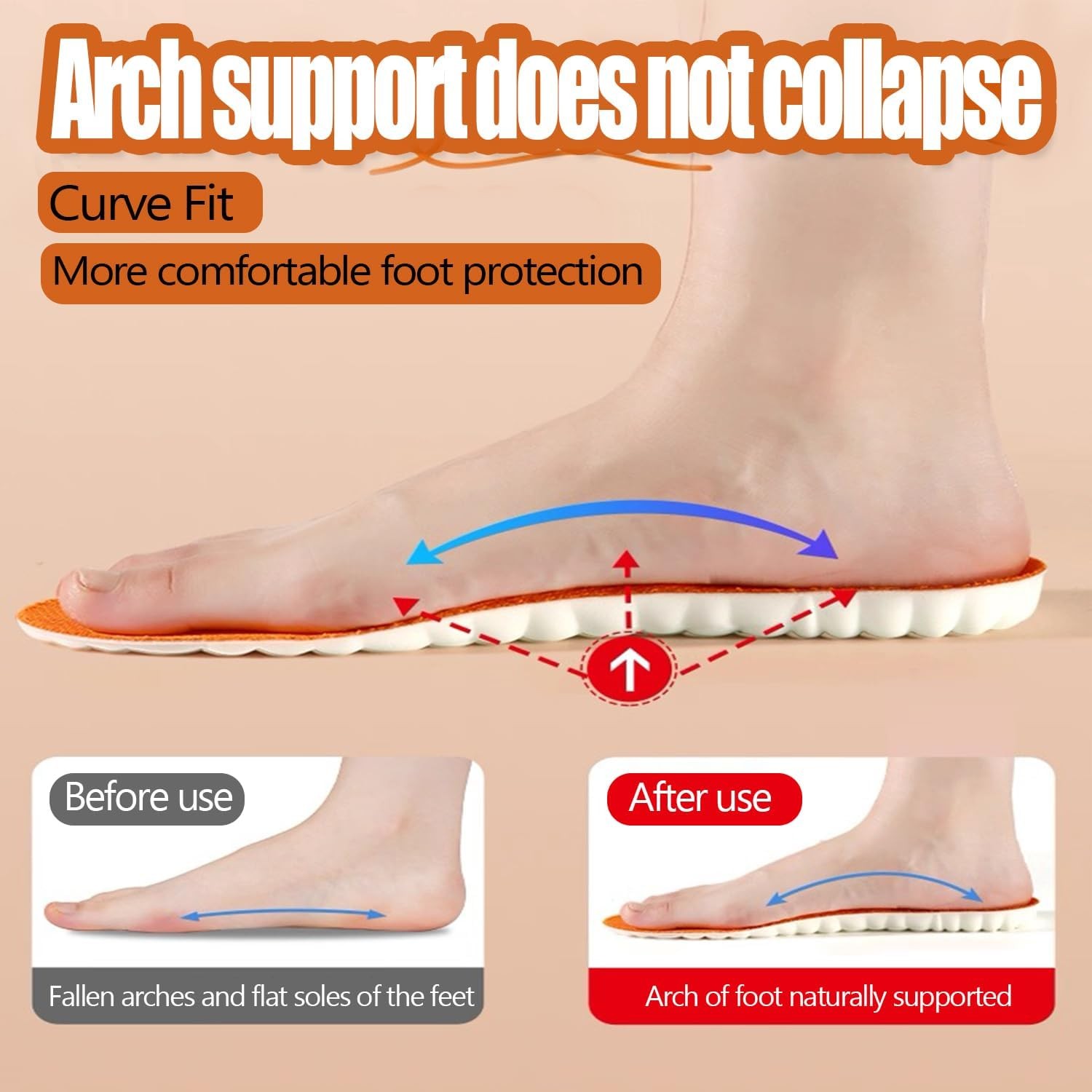 2026 New Steppers Insoles for Men & Women,4D Cloud Massage Memory Foam Insoles