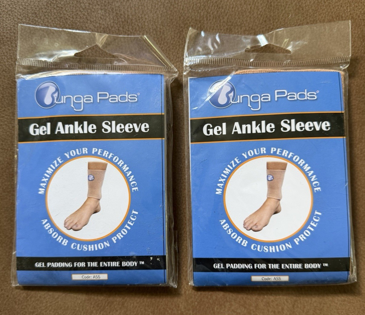 Bunga Pads Gel Ankle Sleeve 5 Inch AS5 Skater’s Kit Gel Cushioning New Pack of 2