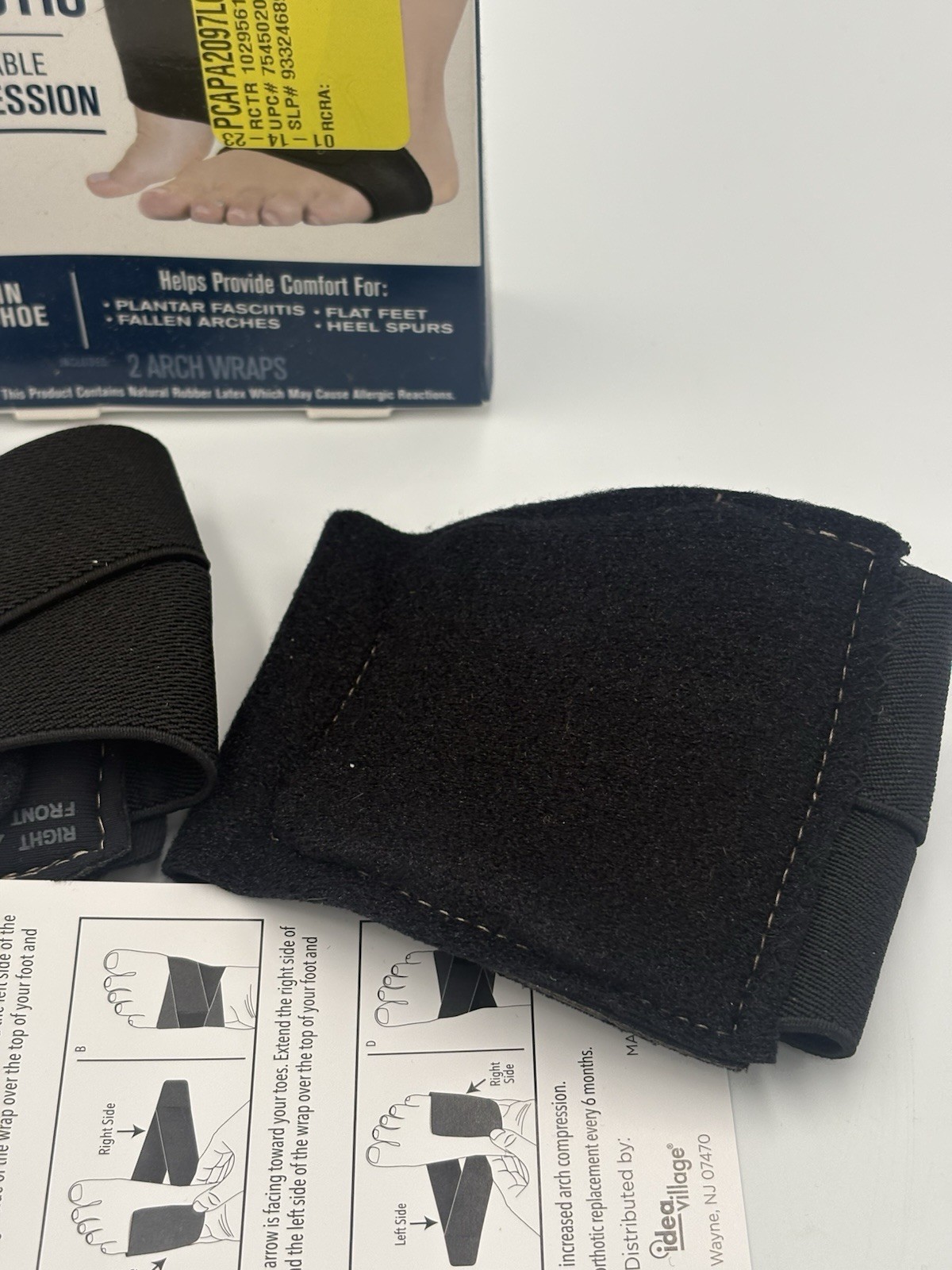 Copper Fit Health Unisex Arch Relief Plus with Built-In Orthotic Support – Black