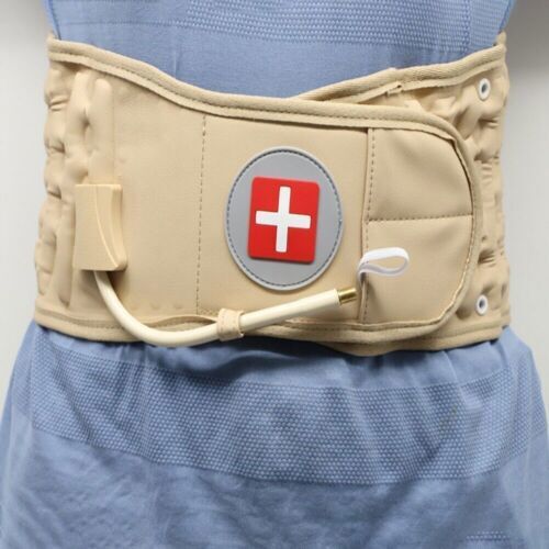 Lumbar Decompression Belt Back Brace Spinal Support Air Extender & Traction