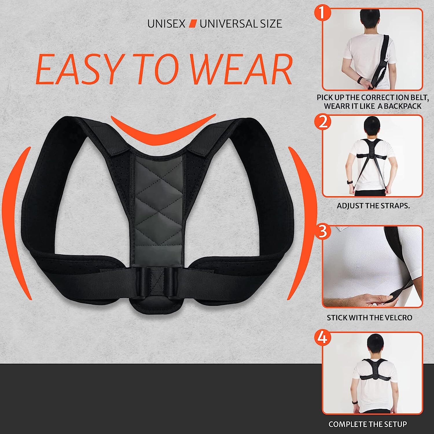 Posture Corrector Adjustable Back Brace Shoulder Support Clavicle Belt Men/Women