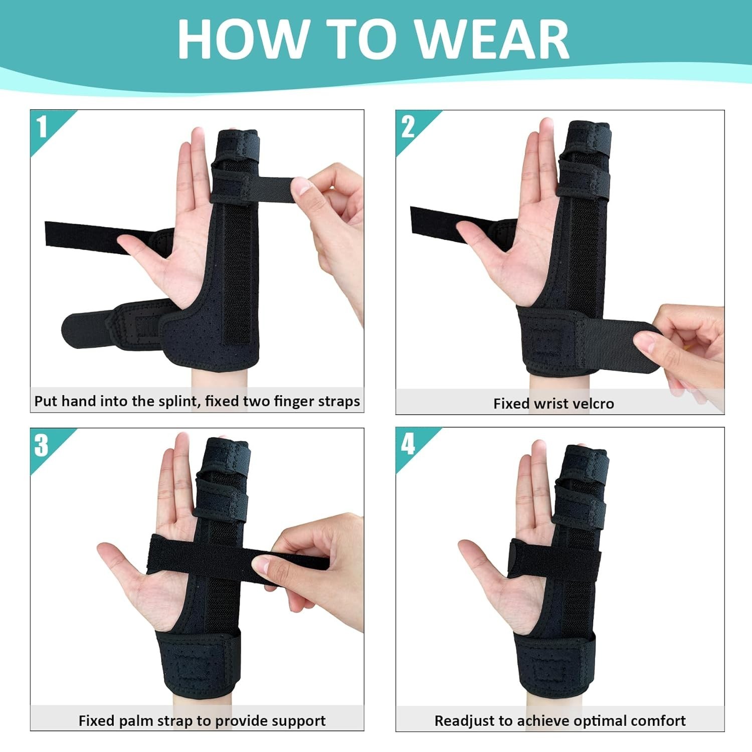 Metacarpal Finger Splint Hand Brace – Pinky Ring Finger Immobilizer for Boxer Fr