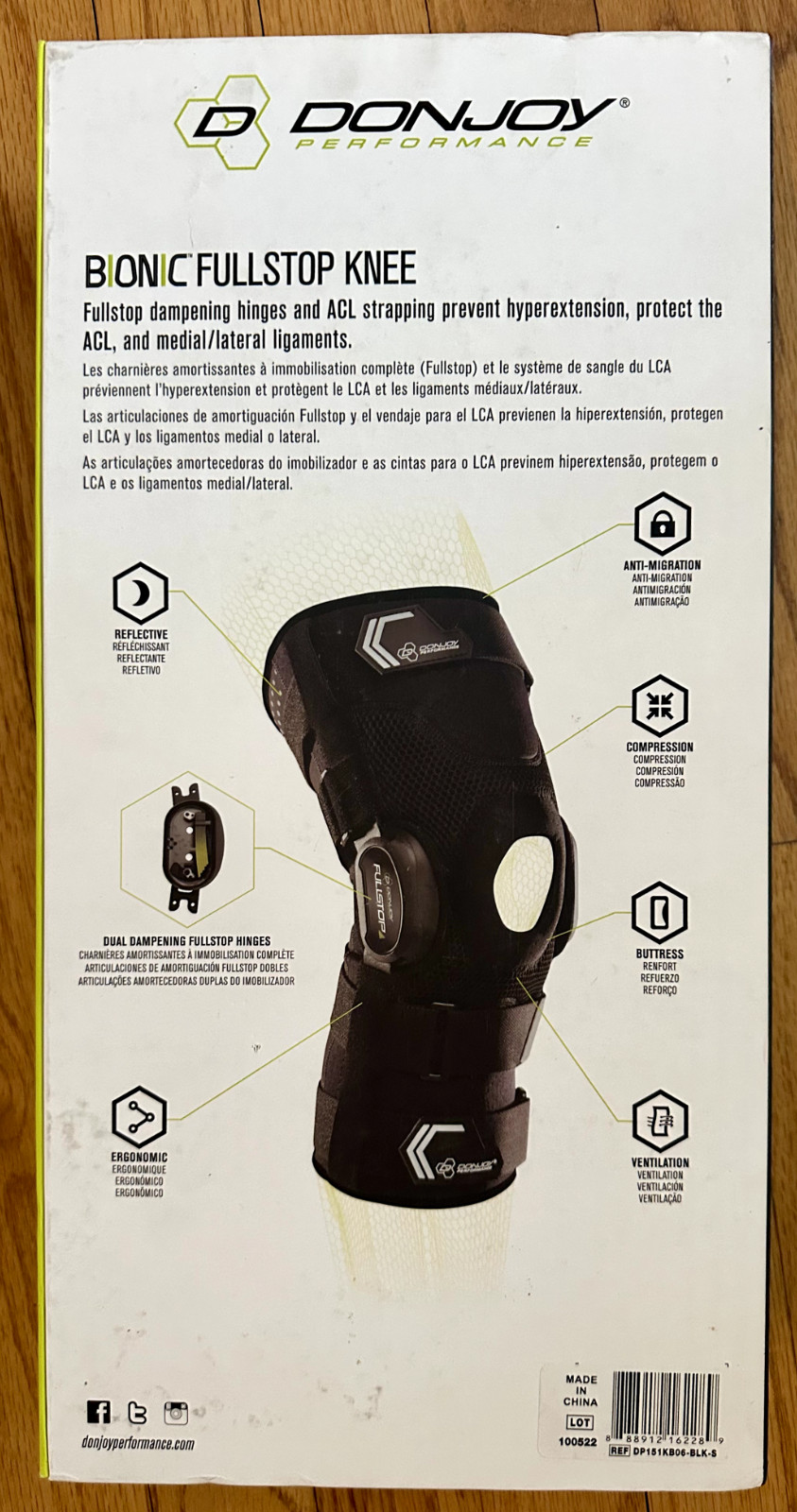 DonJoy Performance Bionic Fullstop ACL Knee Brace – Black, Small Size…