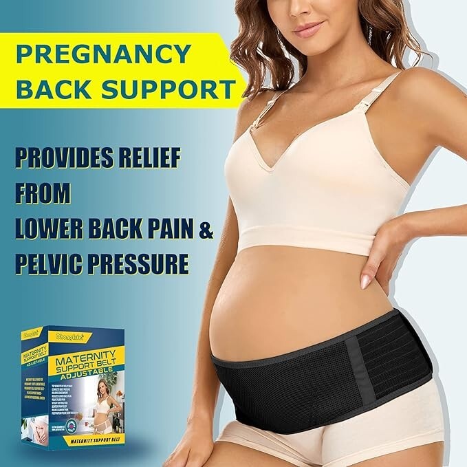 Maternity Support Belt adjustable Black -Brand New Box NWT