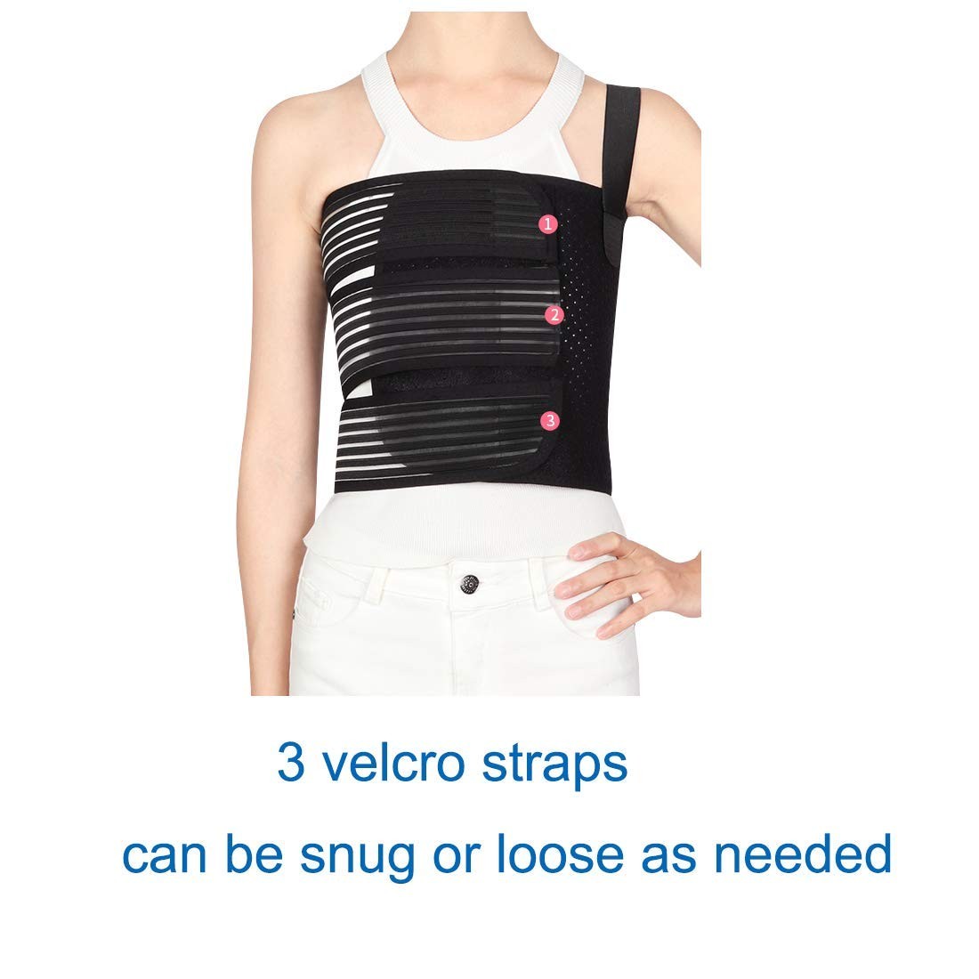 Rib Brace Broken Rib Belt Chest Brace Elastic Rib Support Brace for Men and W…