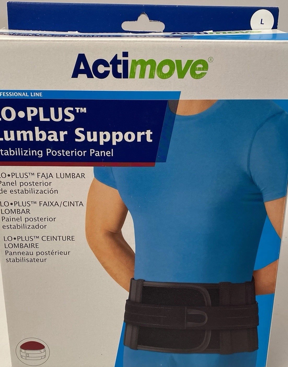 Lumbar Back Support Stabilizing Posterior Panel Size Large Actimove LO PLUS NIB