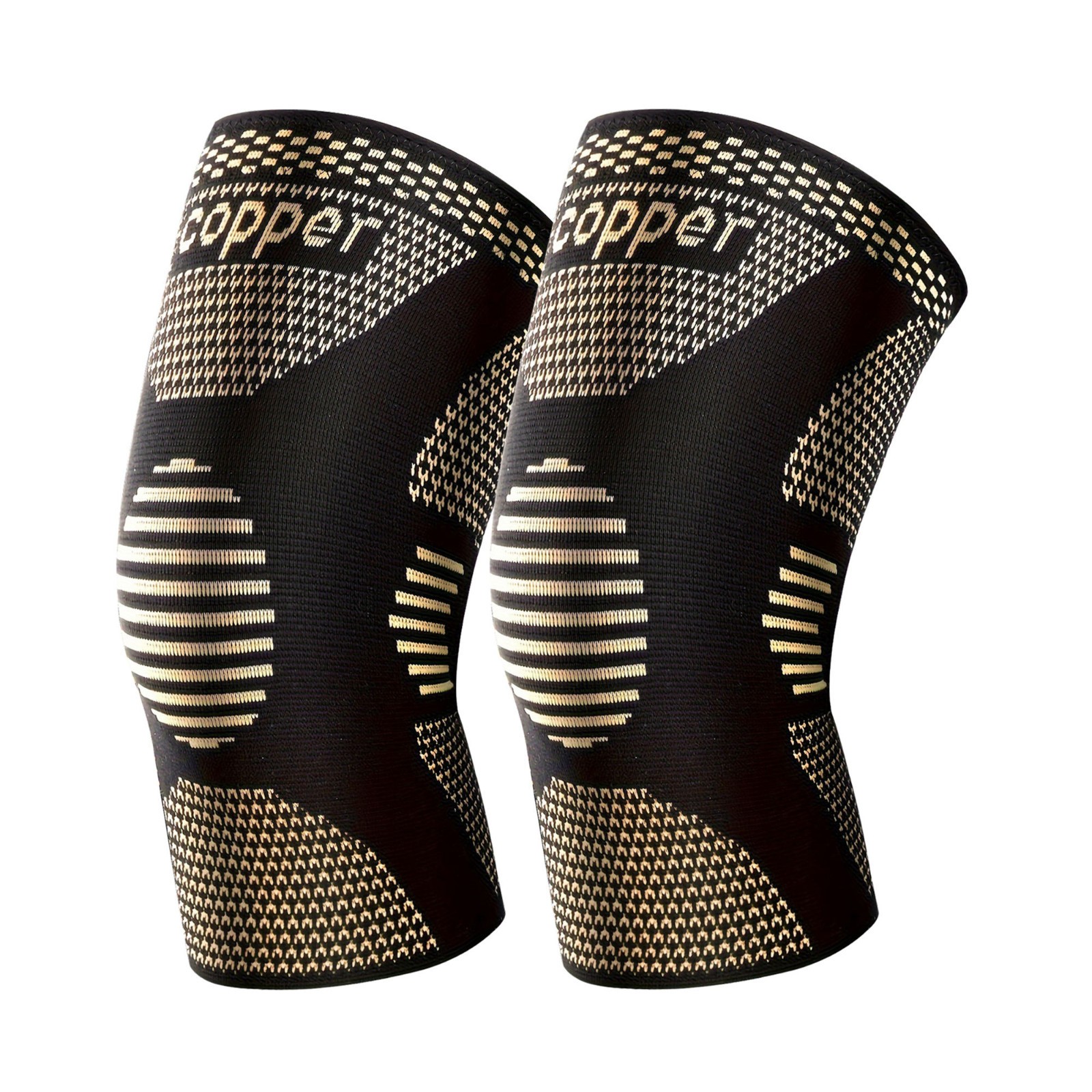 Copper Knee Pads Ultimate Shock-Absorbing Knee Support 1 pair Men & Women Sports