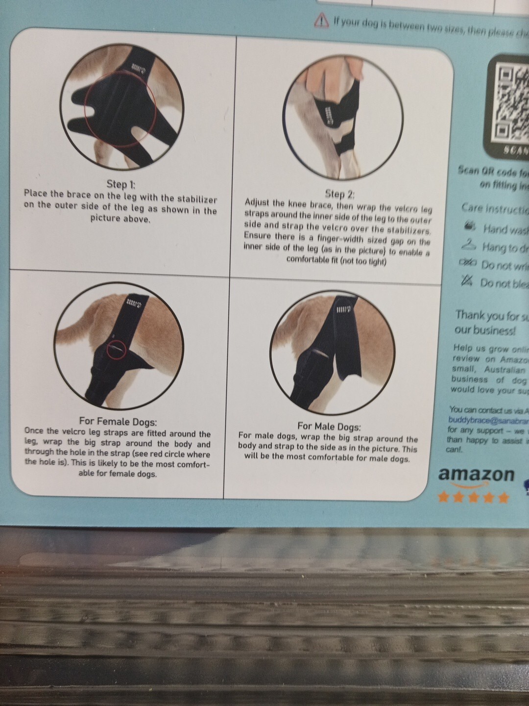 Dog Knee Brace, Dog Leg Brace Dog ACL Brace Hind Leg, Dog Hip Brace, Size: Large