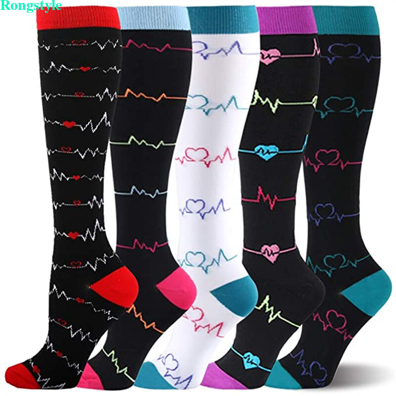 Lot Compression Socks Stockings Knee High Women Mens Medical 20-30 mmHG S/M-X/XL